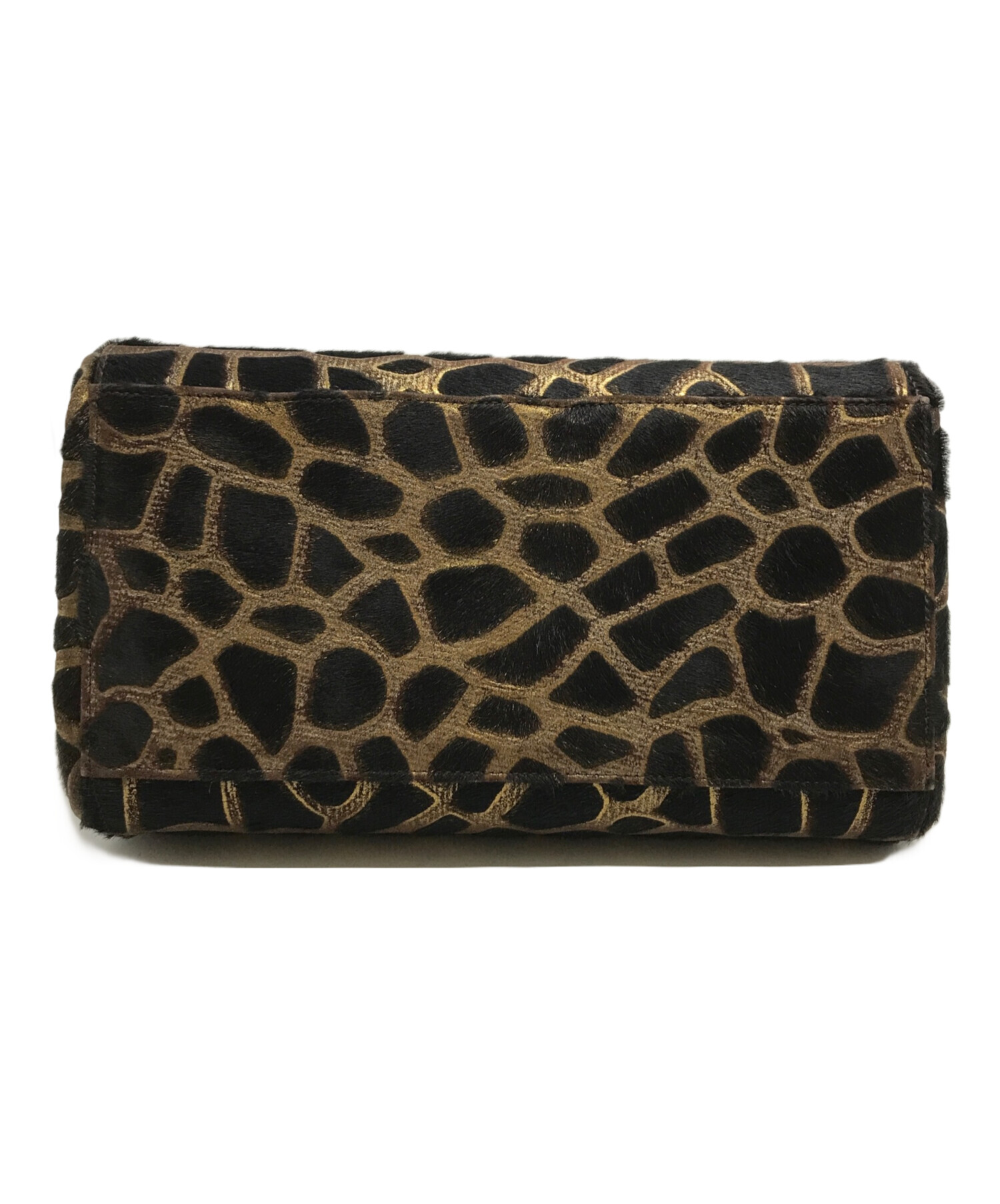 CHANEL シャネル ハラコ ショルダーバッグ 中古・古着通販】CHANEL (シャネル) ハラコ ジラフ柄 チェーン