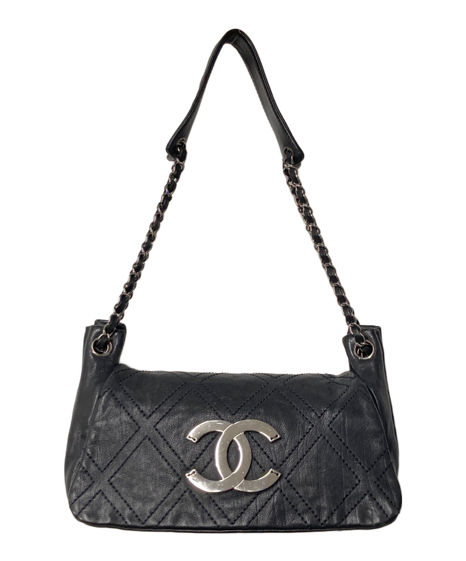 中古・古着通販】CHANEL (シャネル) ダイヤステッチ チェーンワン 
