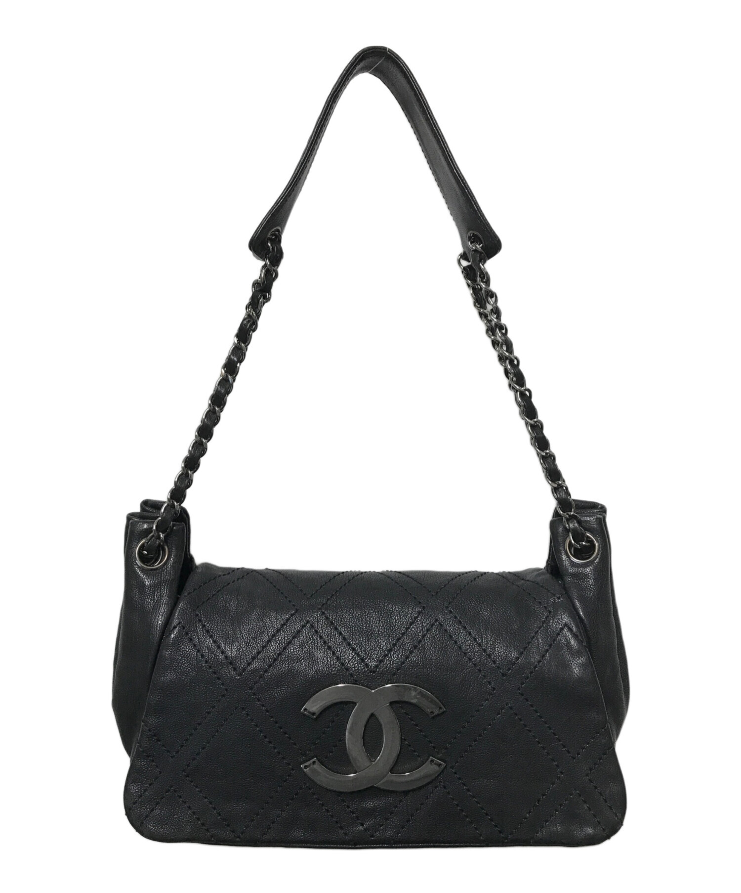 中古・古着通販】CHANEL (シャネル) ダイヤステッチ チェーンワン  
