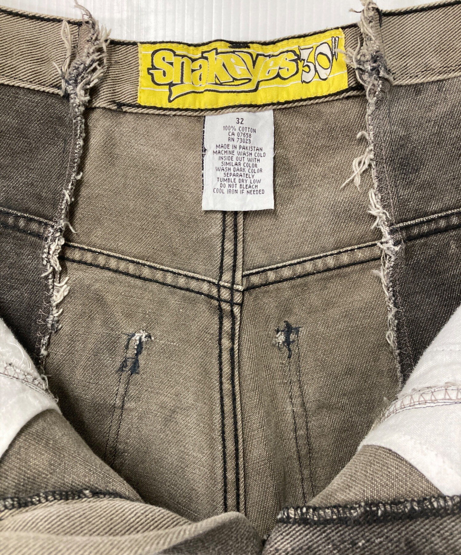 中古・古着通販】Snakeyes (スネークアイ) 切替バギーデニムパンツ 