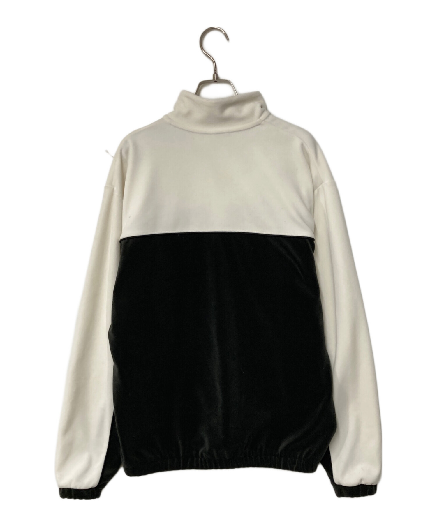 NIKE トラックジャケット ベロア Lサイズ 刺繍ロゴ 黒 ブラック 中古・古着通販】NIKE (ナイキ) ベロアトラックジャケット ホワイト