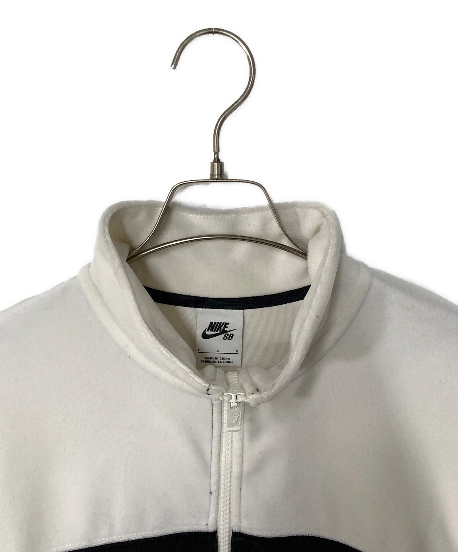 中古・古着通販】NIKE (ナイキ) ベロアトラックジャケット ホワイト