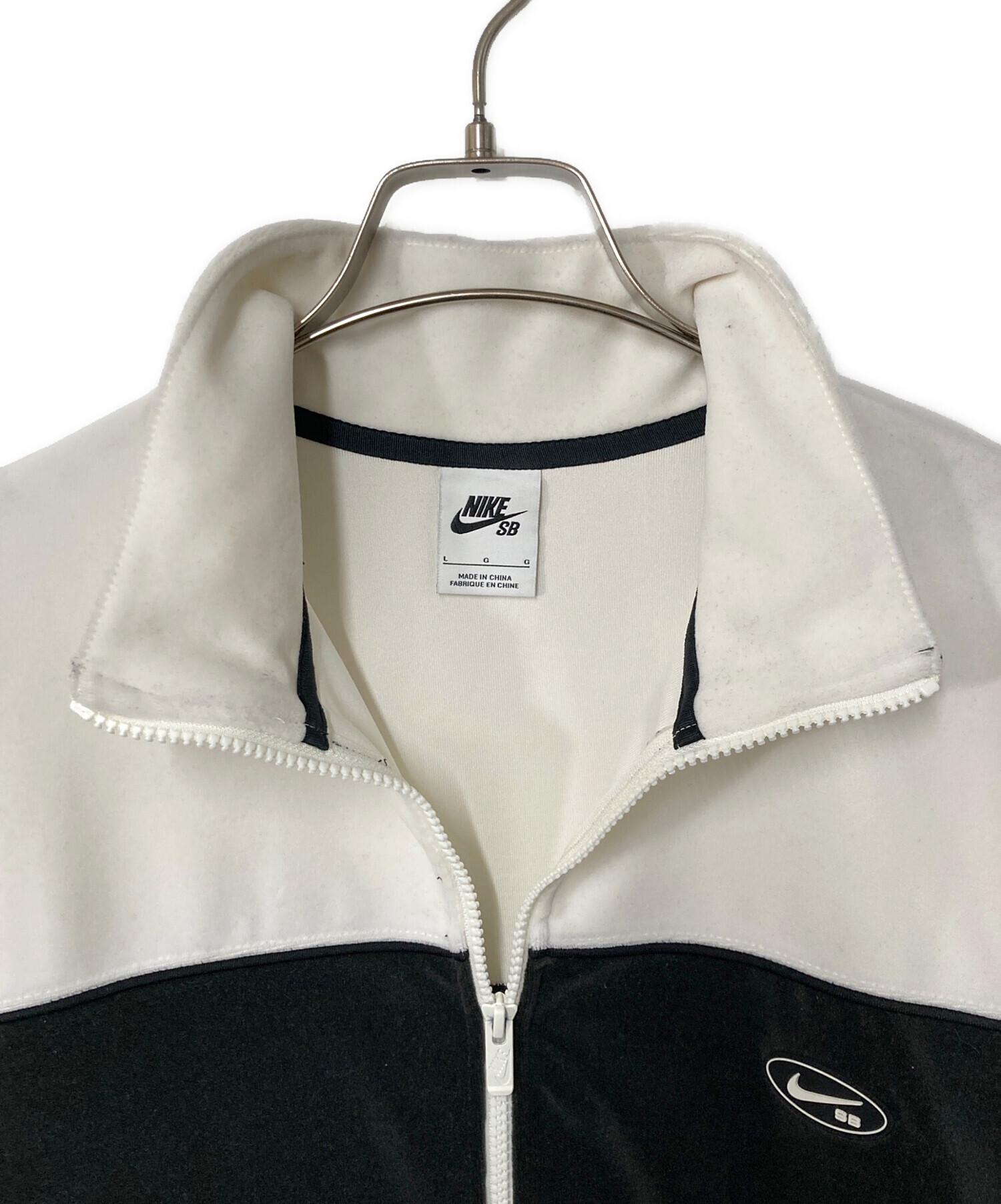 中古・古着通販】NIKE (ナイキ) ベロアトラックジャケット ホワイト