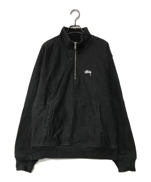 中古・古着通販】stussy (ステューシー) ハーフジップ ロゴスウェット 