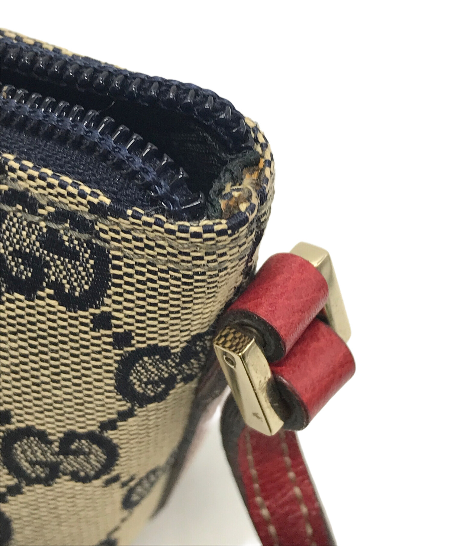 中古・古着通販】GUCCI (グッチ) インターロッキングG ポーチ ベージュ 