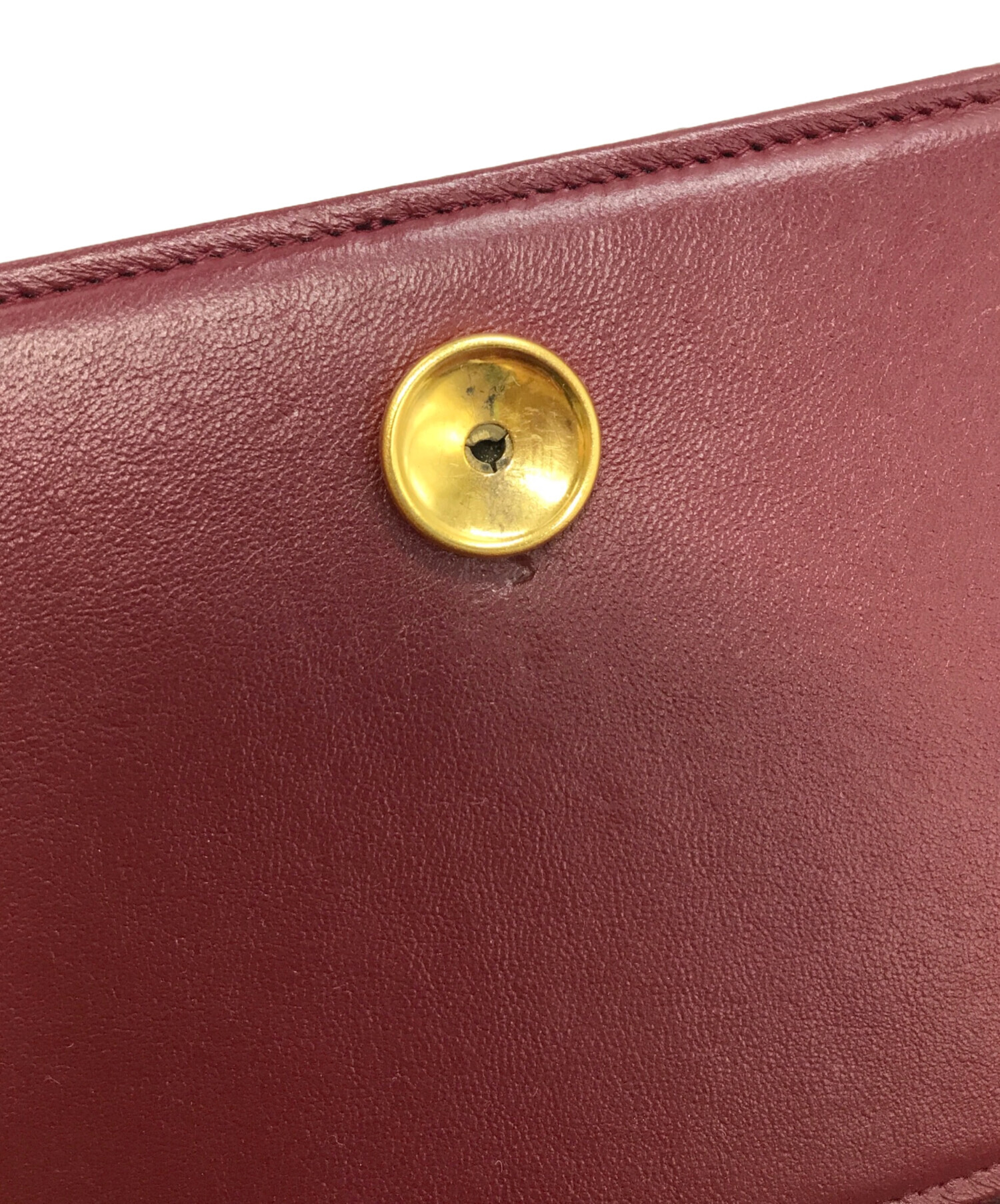 CHANEL シャネル ココマーク リザード フリンジ チェーン ショルダー バッグ ボルドー 良品 k1025 中古・古着通販】CHANEL (シャネル) ココマーク リザード チェーン