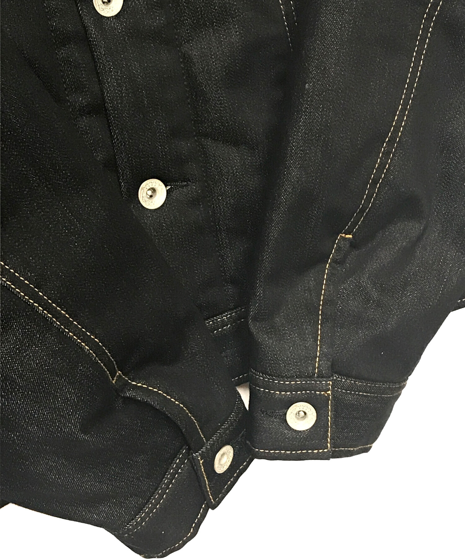 中古・古着通販】YANUK (ヤヌーク) デニムジャケット ブラック サイズ