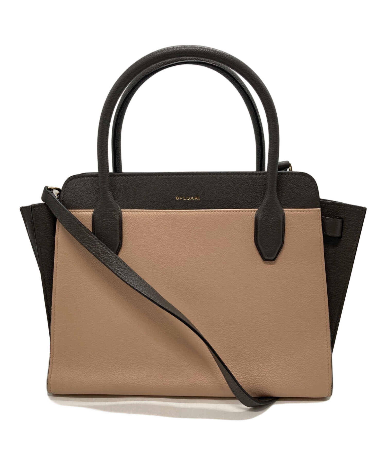 中古・古着通販】BVLGARI (ブルガリ) アルバ 2WAYバッグ グレー×ピンク