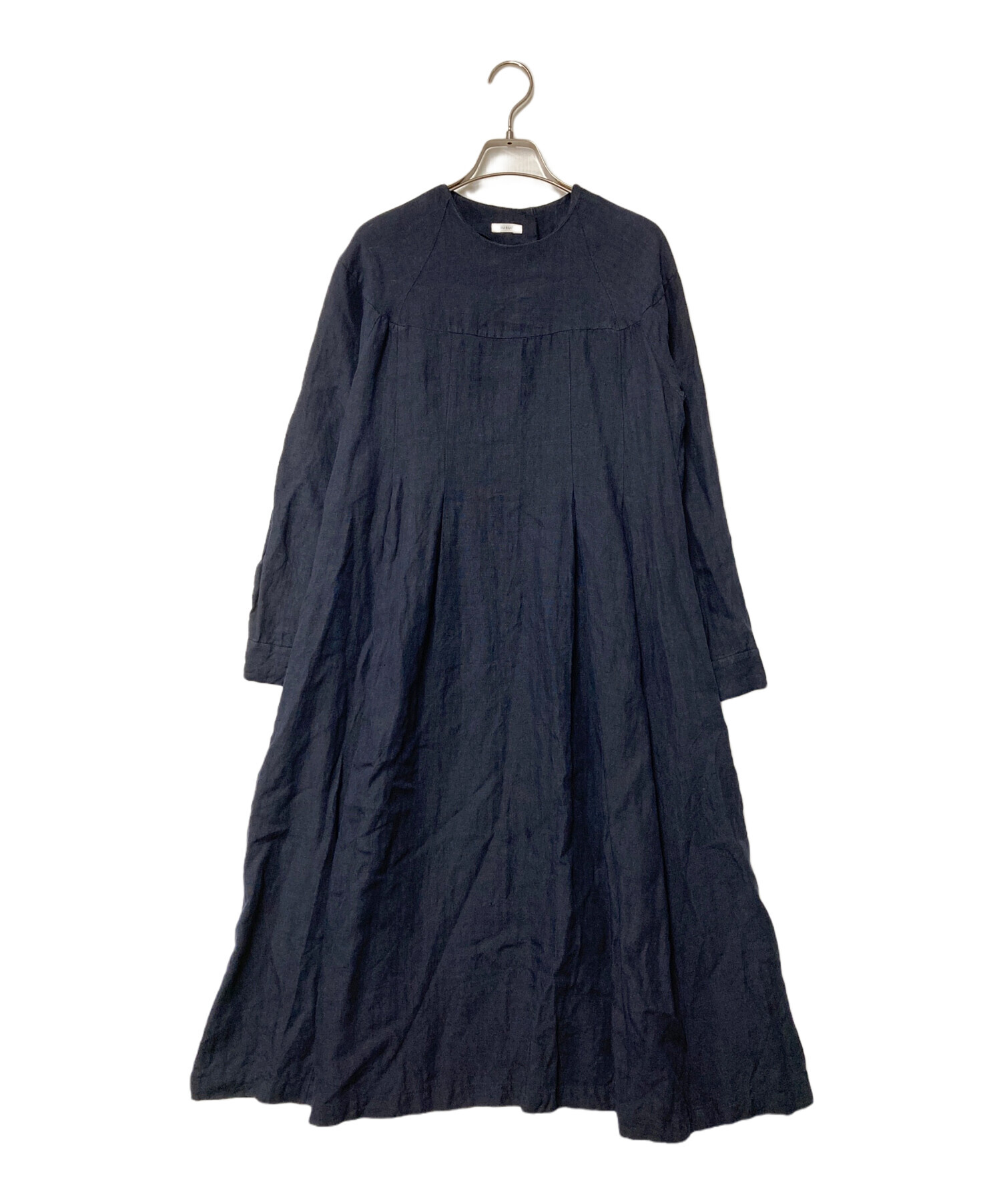 中古・古着通販】susuri (ススリ) リネンワンピース ネイビー サイズ 