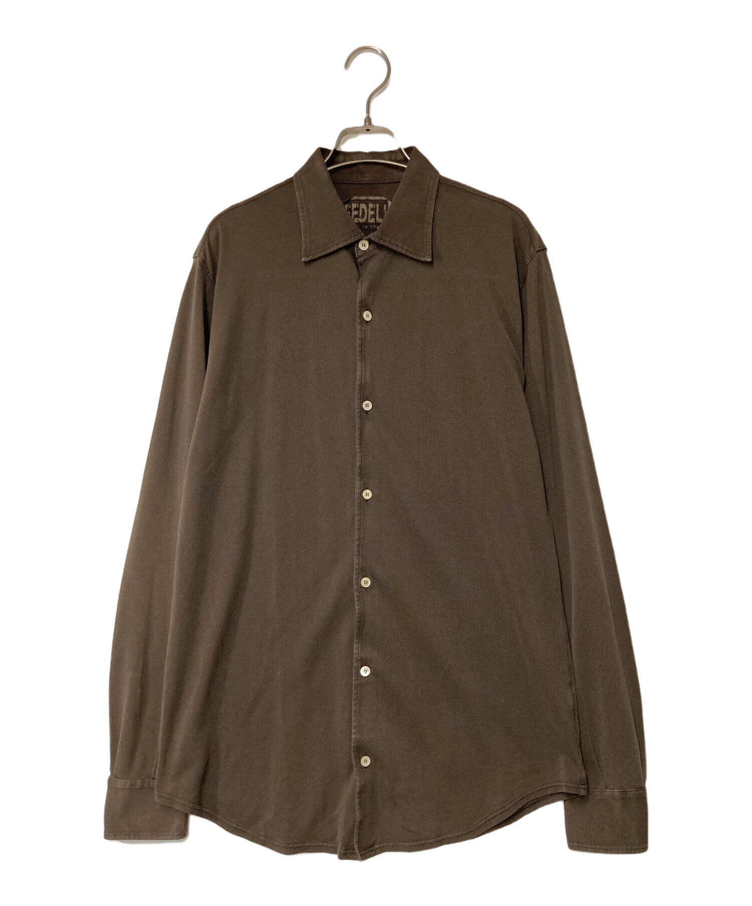 極美品 FEDELI（フェデーリ） カシミヤ長袖ニットポロシャツ XL グレー 長袖 フェデーリとは 極美品 FEDELI フェデーリ カシミヤ長袖ニット