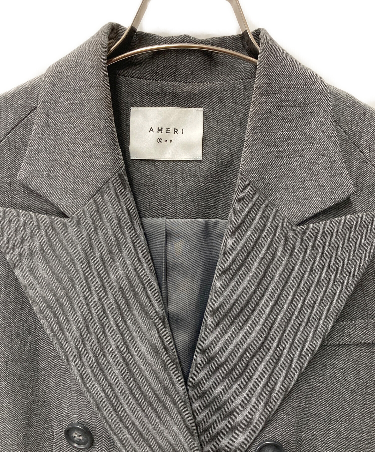 【瀬戸大橋店】 中古 AMERI | アメリ ベスト グレー サイズ：M 【109】 中古・古着通販】AMERI (アメリ) MANNISH OVER MENS LIKE VEST