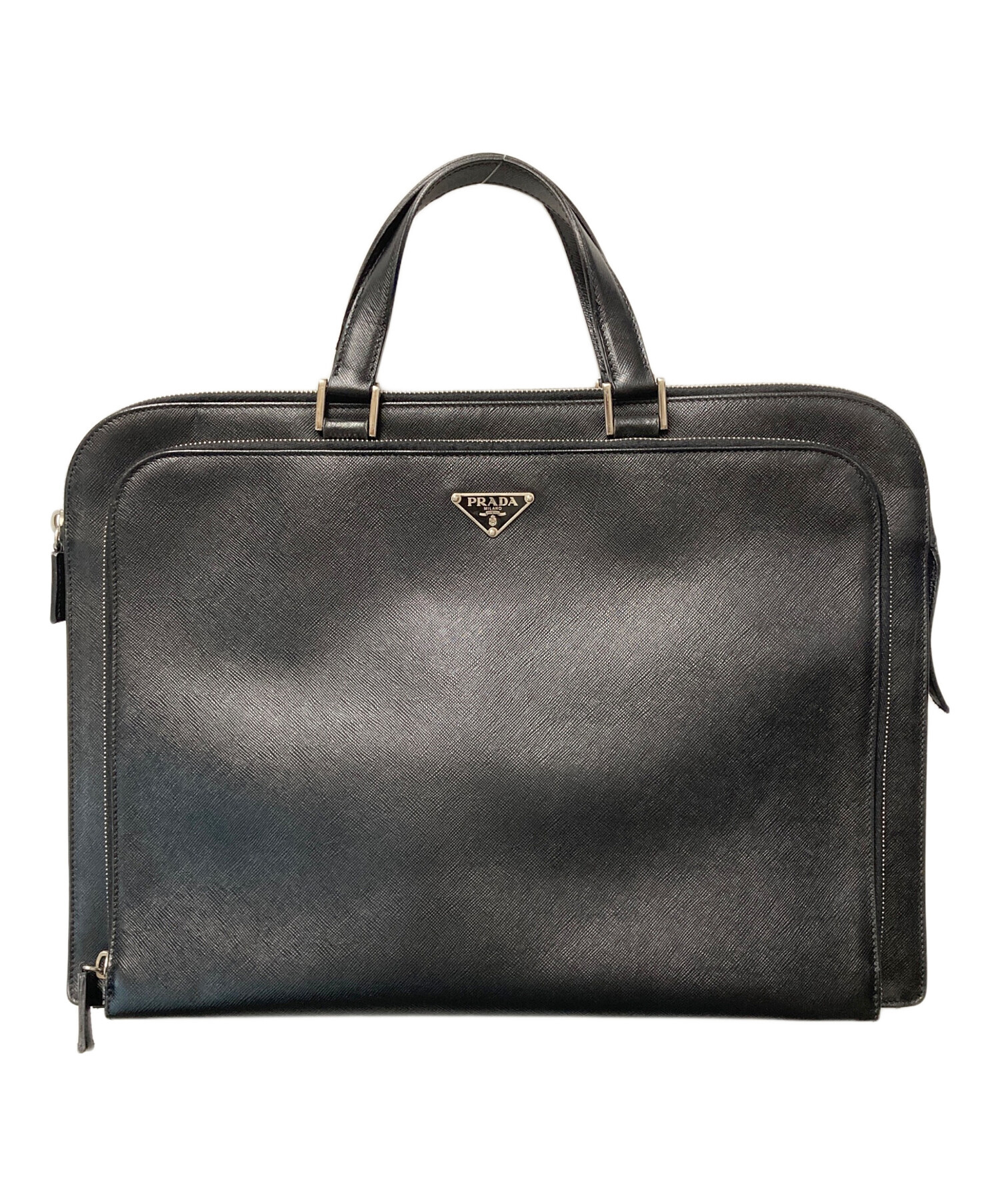 中古・古着通販】PRADA (プラダ) ロゴプレート ブリーフケース 