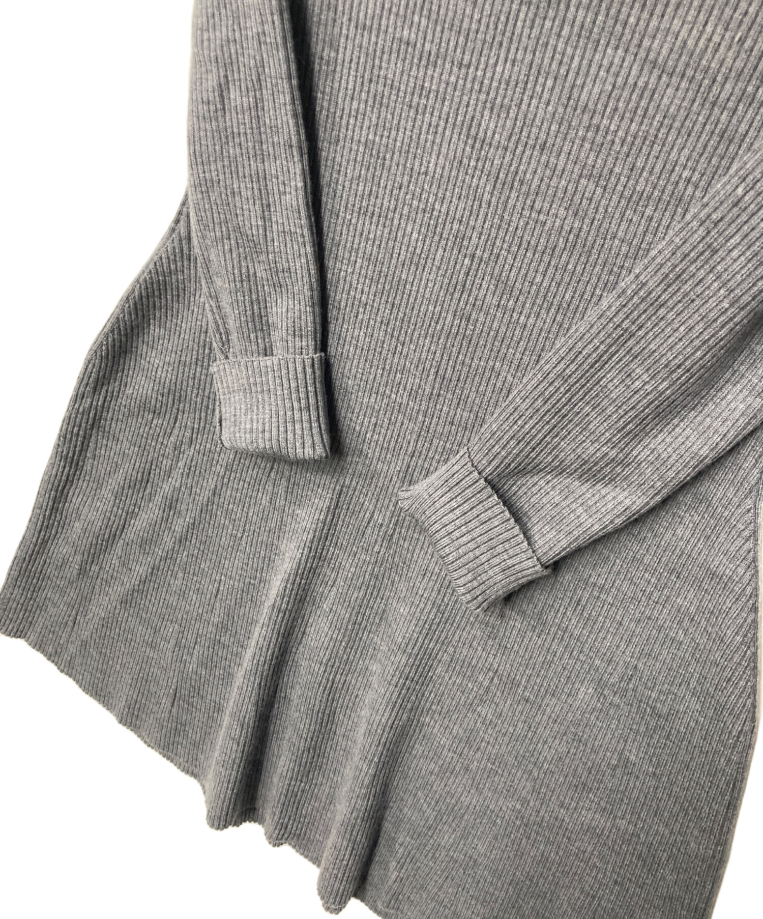 theory / EMPIRE WOOL MOCK NK DR/長袖ワンピース/S/ウール/グレー/01-3405711 中古・古着通販】theory (セオリー) EMPIRE WOOL MOCK NK DR グレー