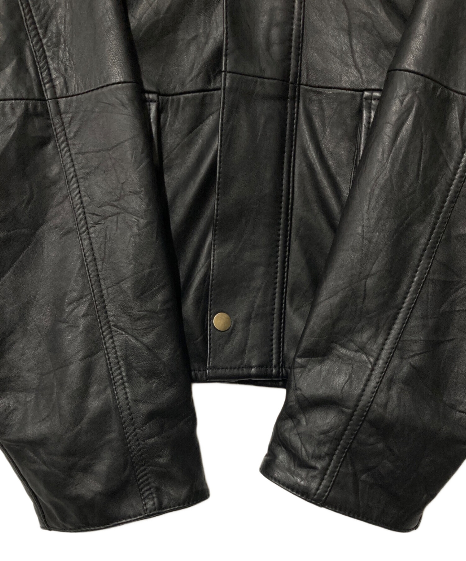 中古・古着通販】yoused (ユーズド) LEATHER FISHING JACKET/レザー