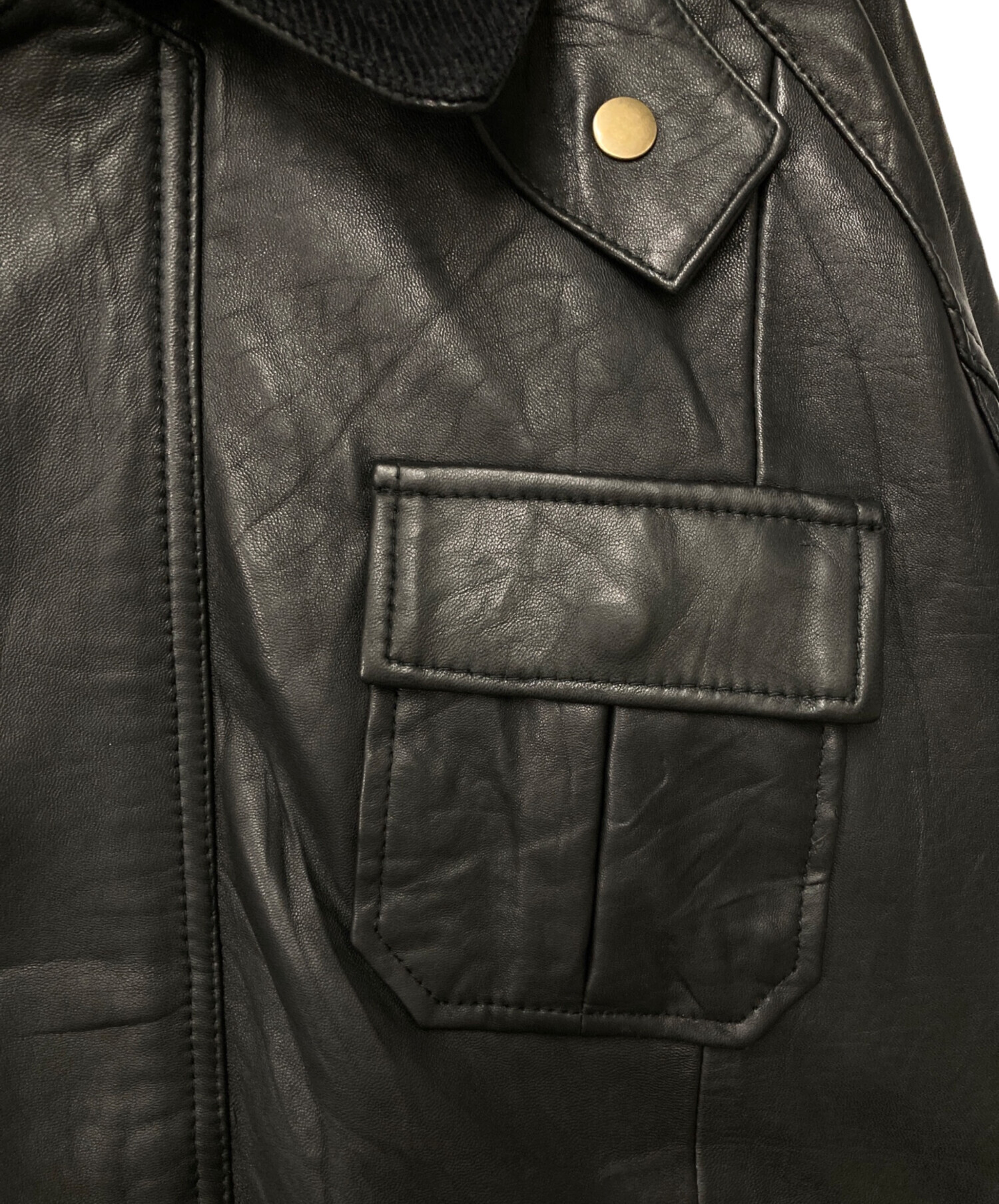 中古・古着通販】yoused (ユーズド) LEATHER FISHING JACKET/レザー