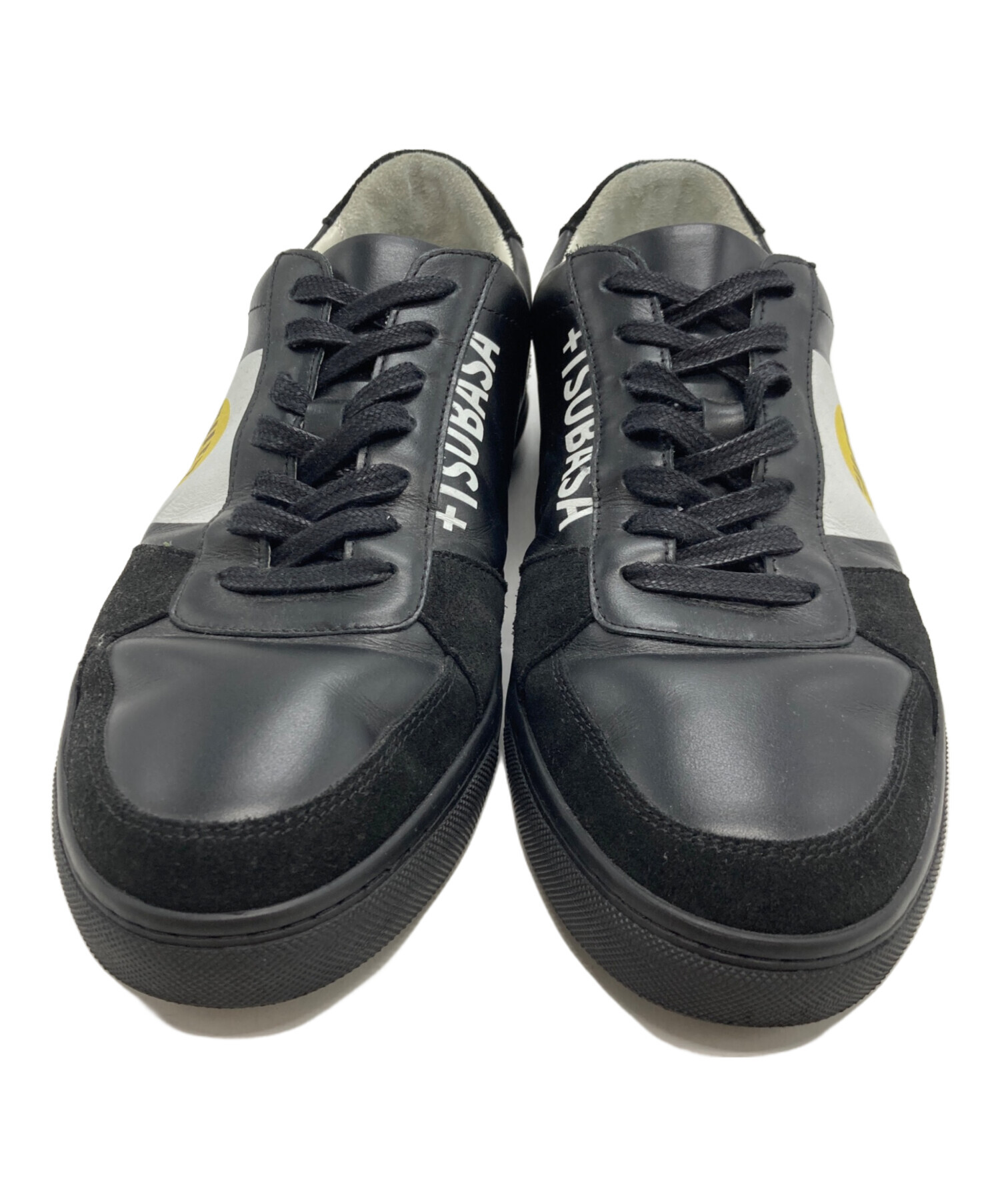 中古・古着通販】+TSUBASA (プラスツバサ) レザースニーカー ブラック