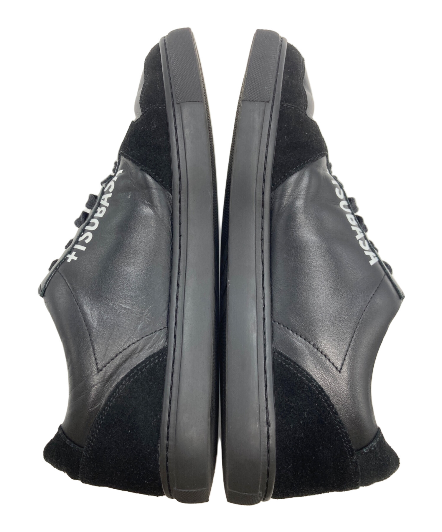 中古・古着通販】+TSUBASA (プラスツバサ) レザースニーカー ブラック