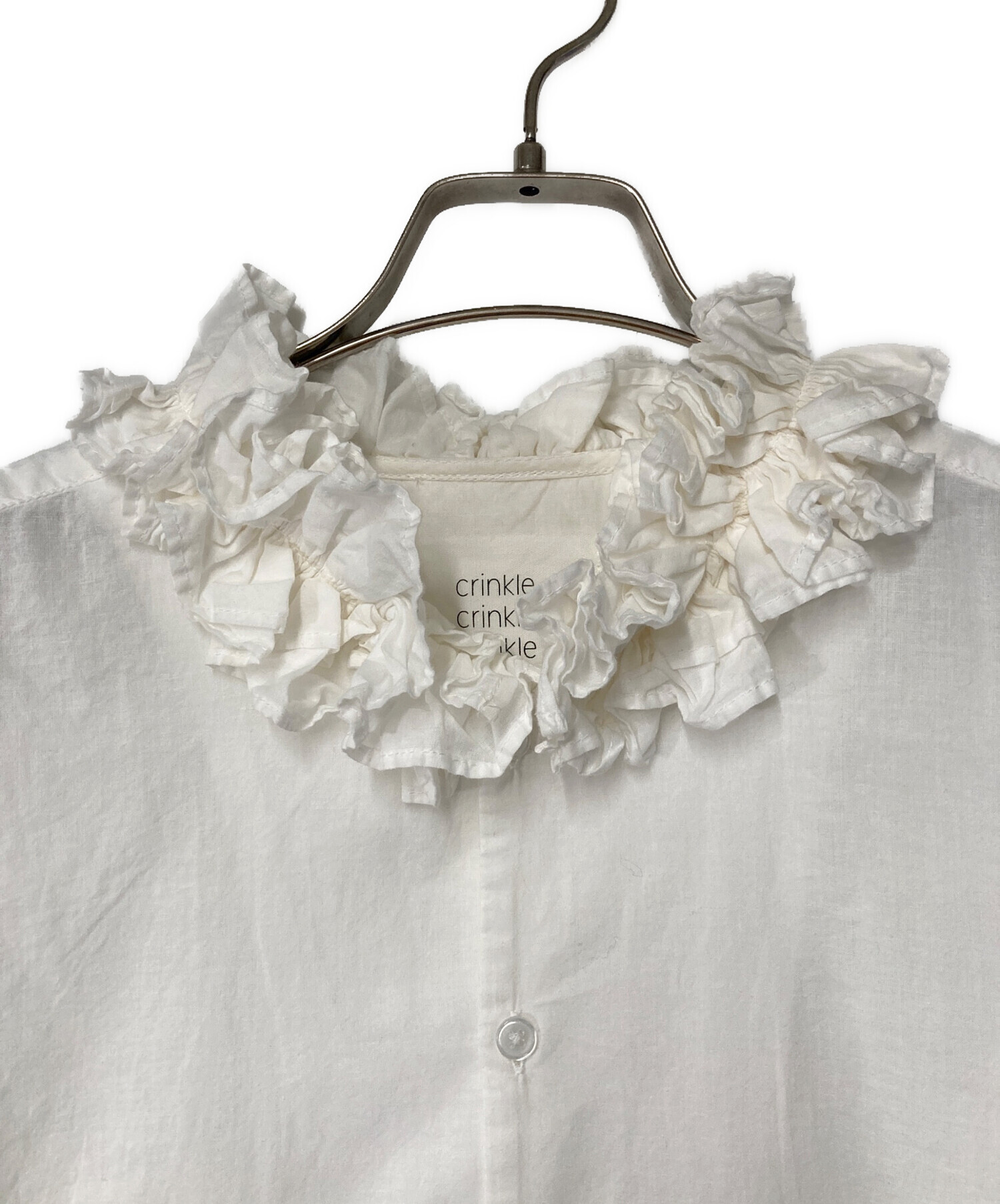 クリンクル 別注 frill coller shirts WEB限定追加予約》crinkle