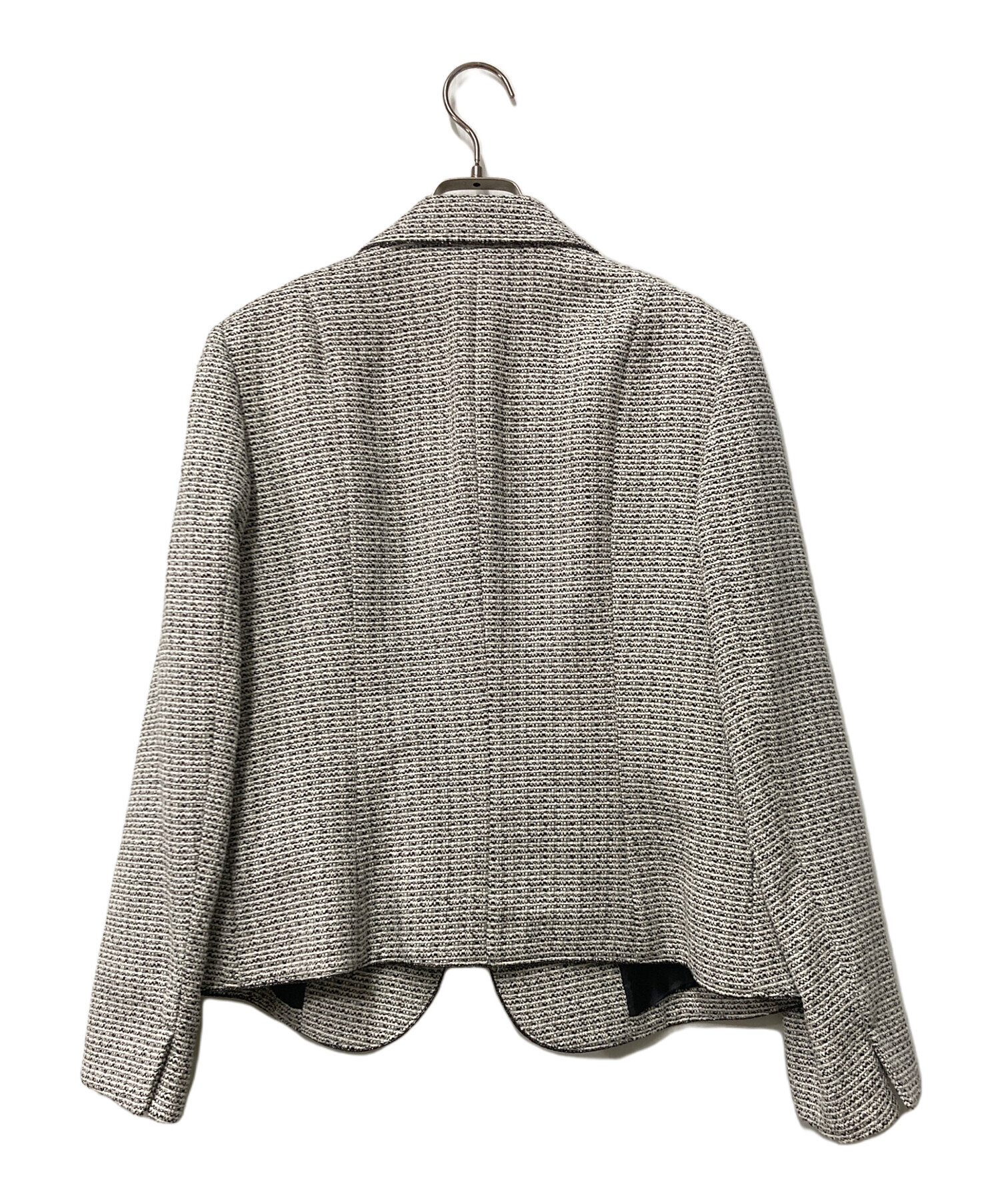 タグ付未使用*23区フランス製ツイードジャケット44JulesTOURNIER社 中古・古着通販】23区 (ニジュウサンク) ツイードジャケット ホワイト