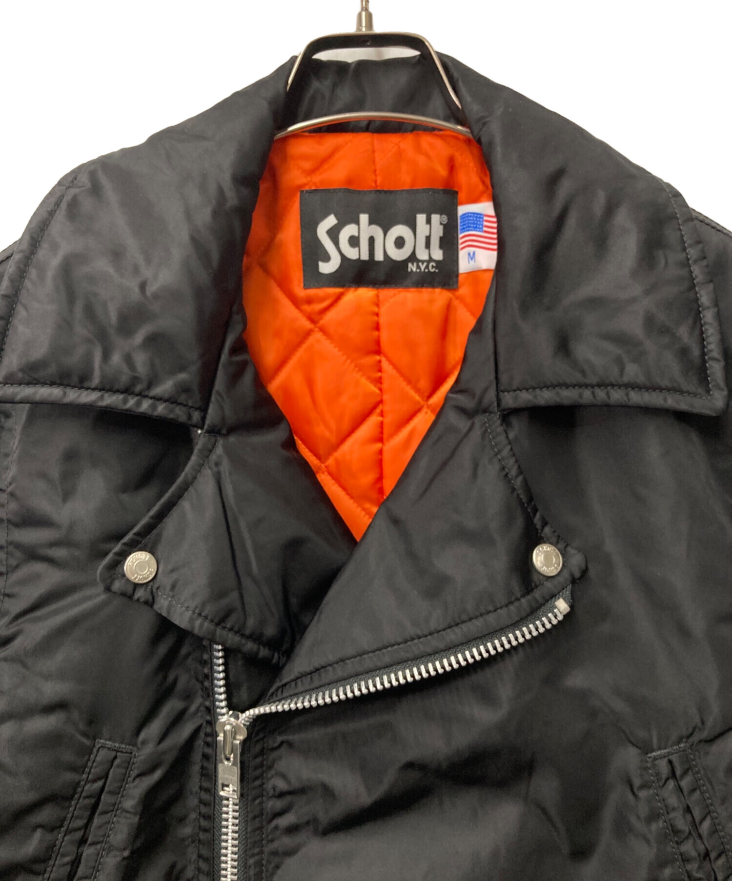 中古・古着通販】Schott (ショット) ナイロンダブルライダースコート