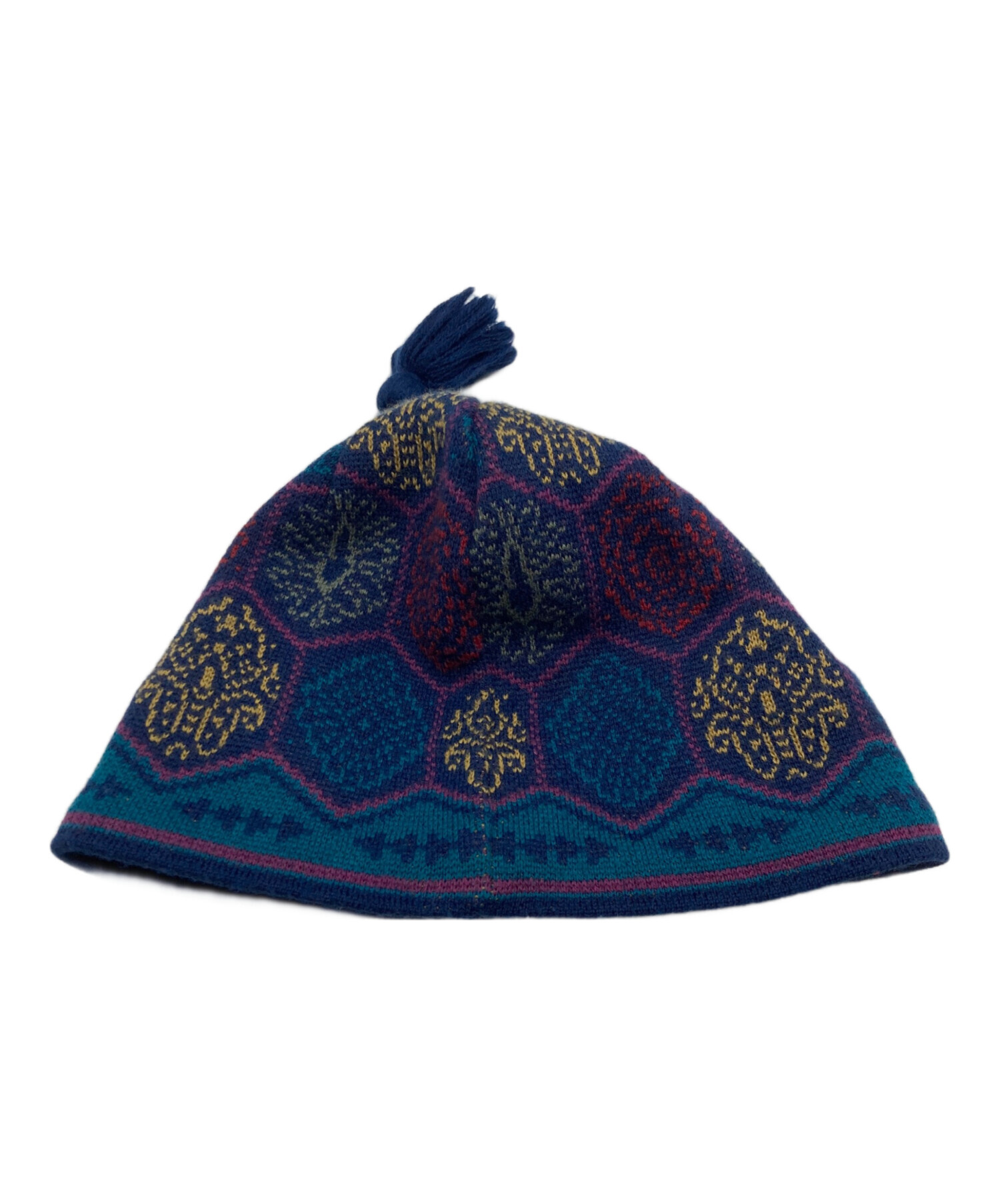 中古・古着通販】Patagonia (パタゴニア) 総柄ニットキャップ ネイビー