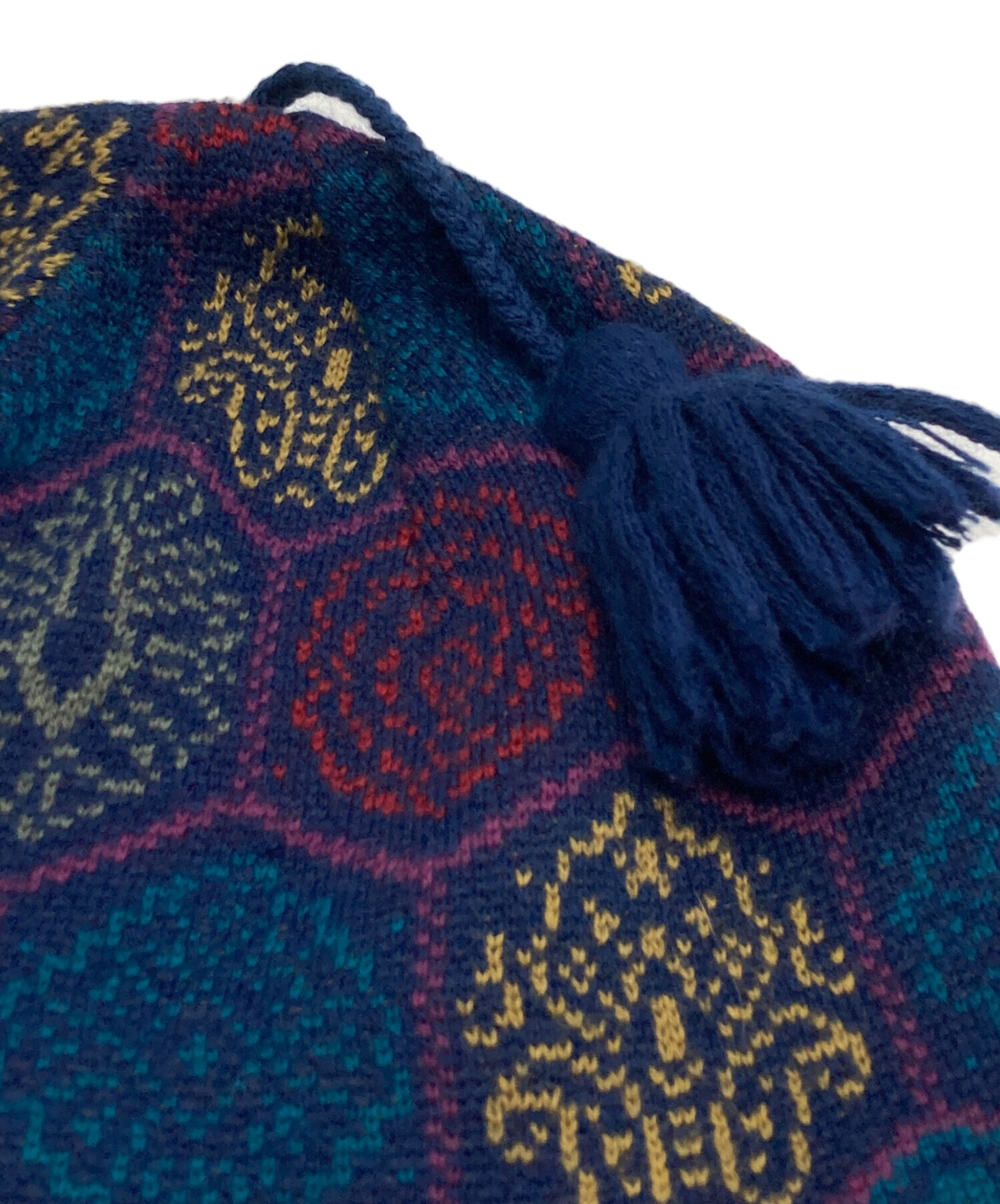 中古・古着通販】Patagonia (パタゴニア) 総柄ニットキャップ ネイビー