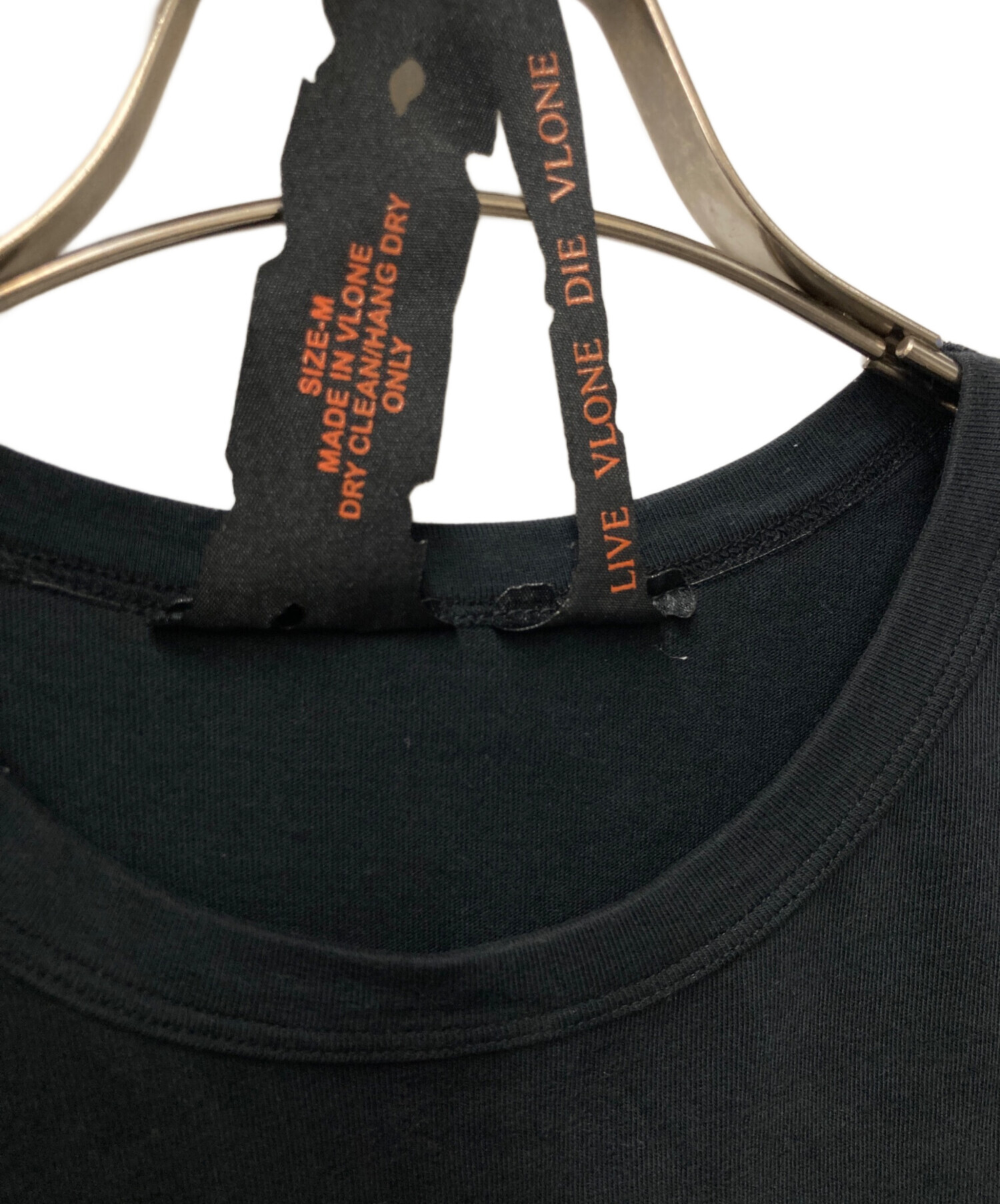 中古・古着通販】VLONE (ヴィーロン) プリントTシャツ ブラック サイズ