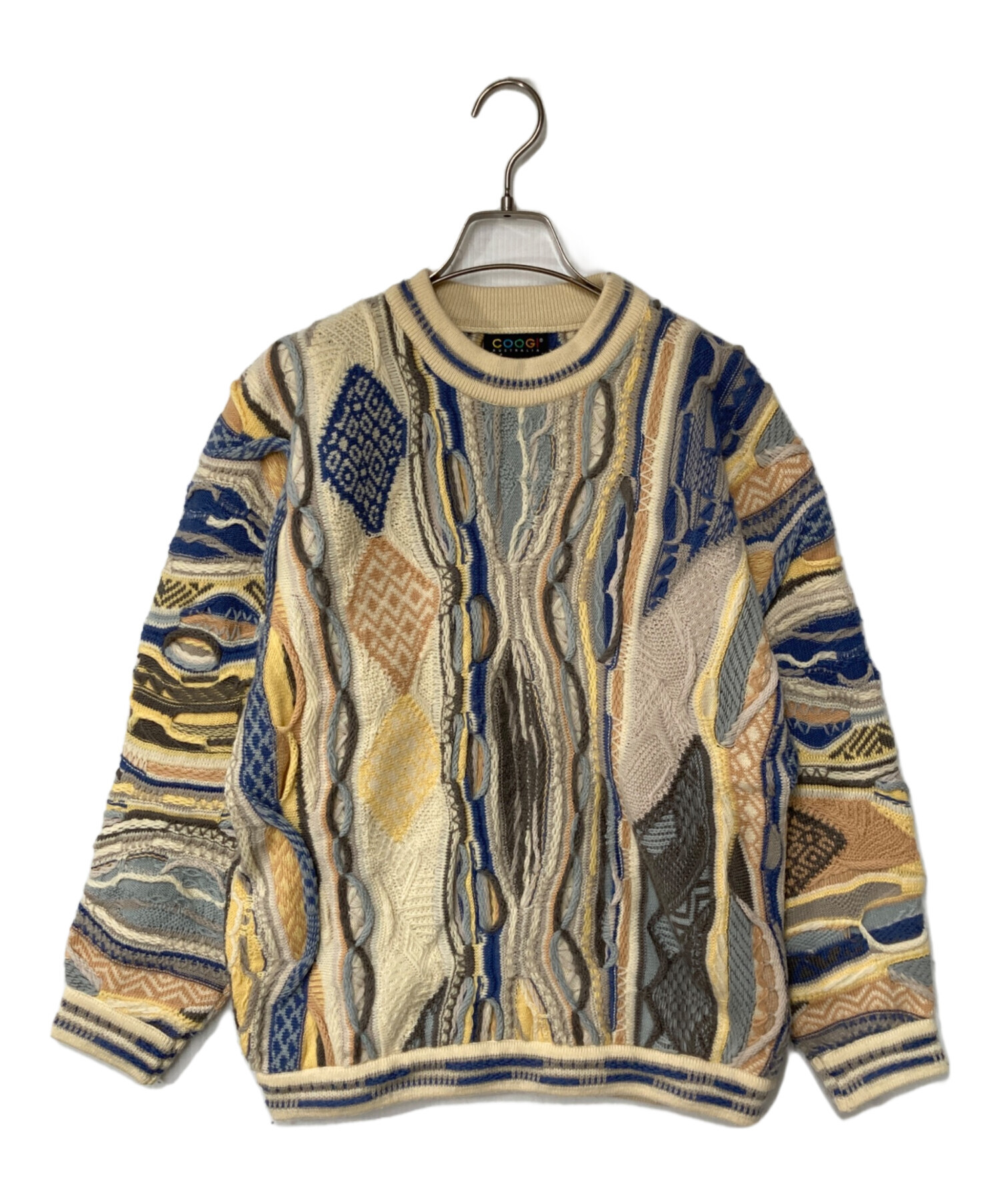 中古・古着通販】Coogi (クージー) 3Dクルーネックニット マルチカラー 