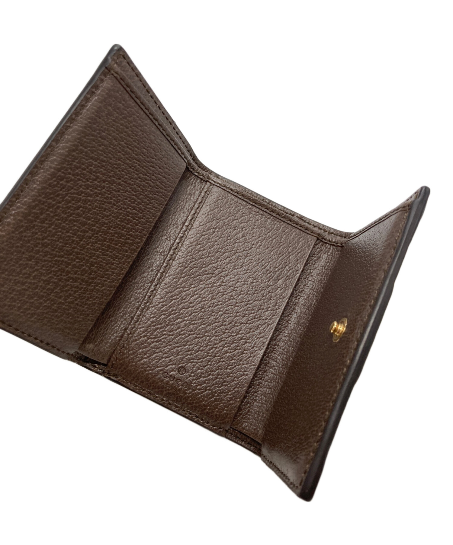 中古・古着通販】GUCCI (グッチ) オフィディア 三つ折り財布 ブラウン 