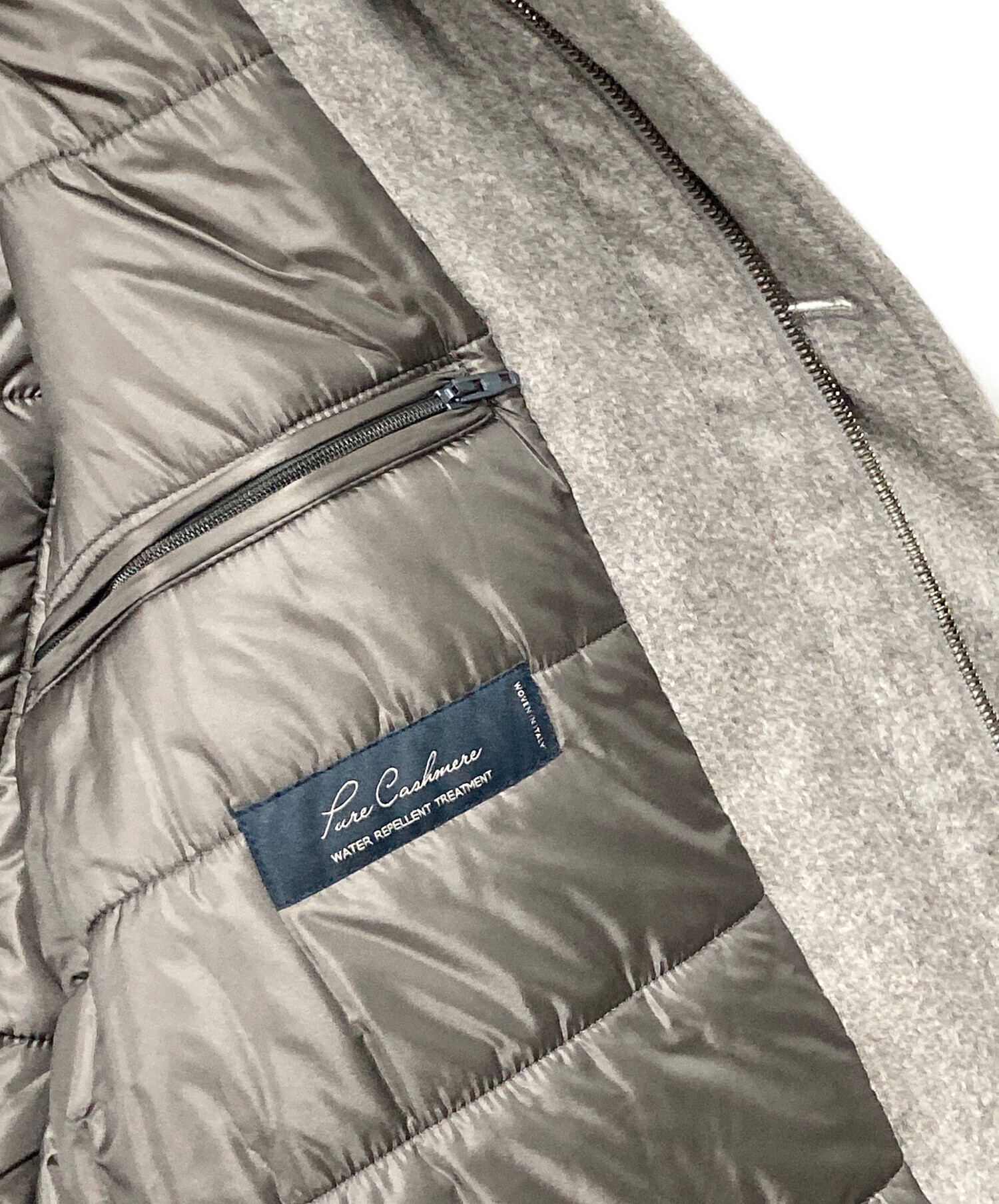 中古・古着通販】HERNO (ヘルノ) カシミヤ中綿ファーフーデットコート