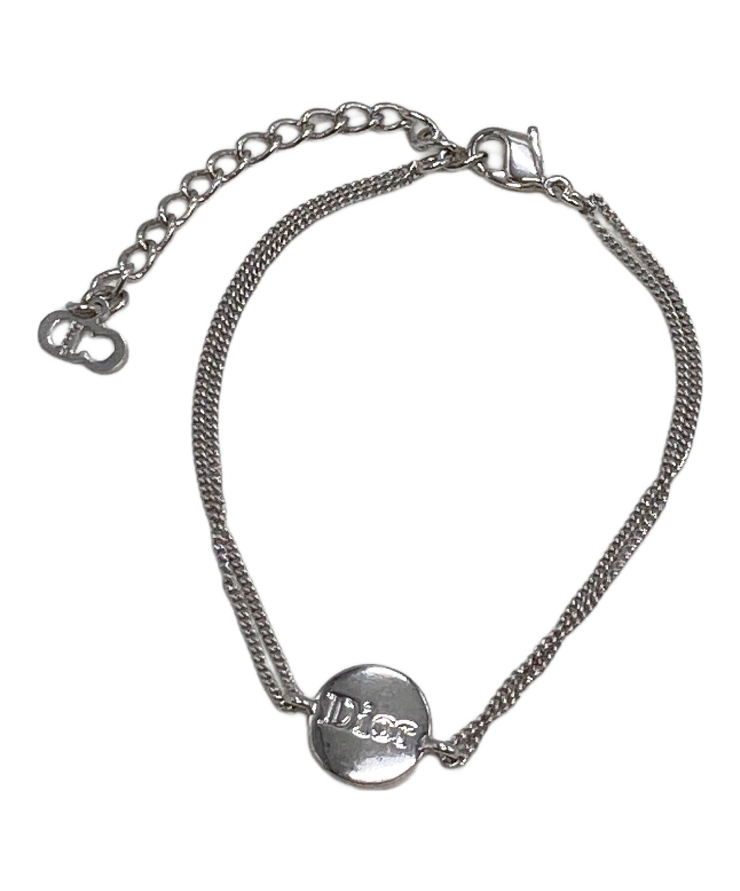 中古・古着通販】Dior (ディオール) 2連チェーン ロゴブレスレット 