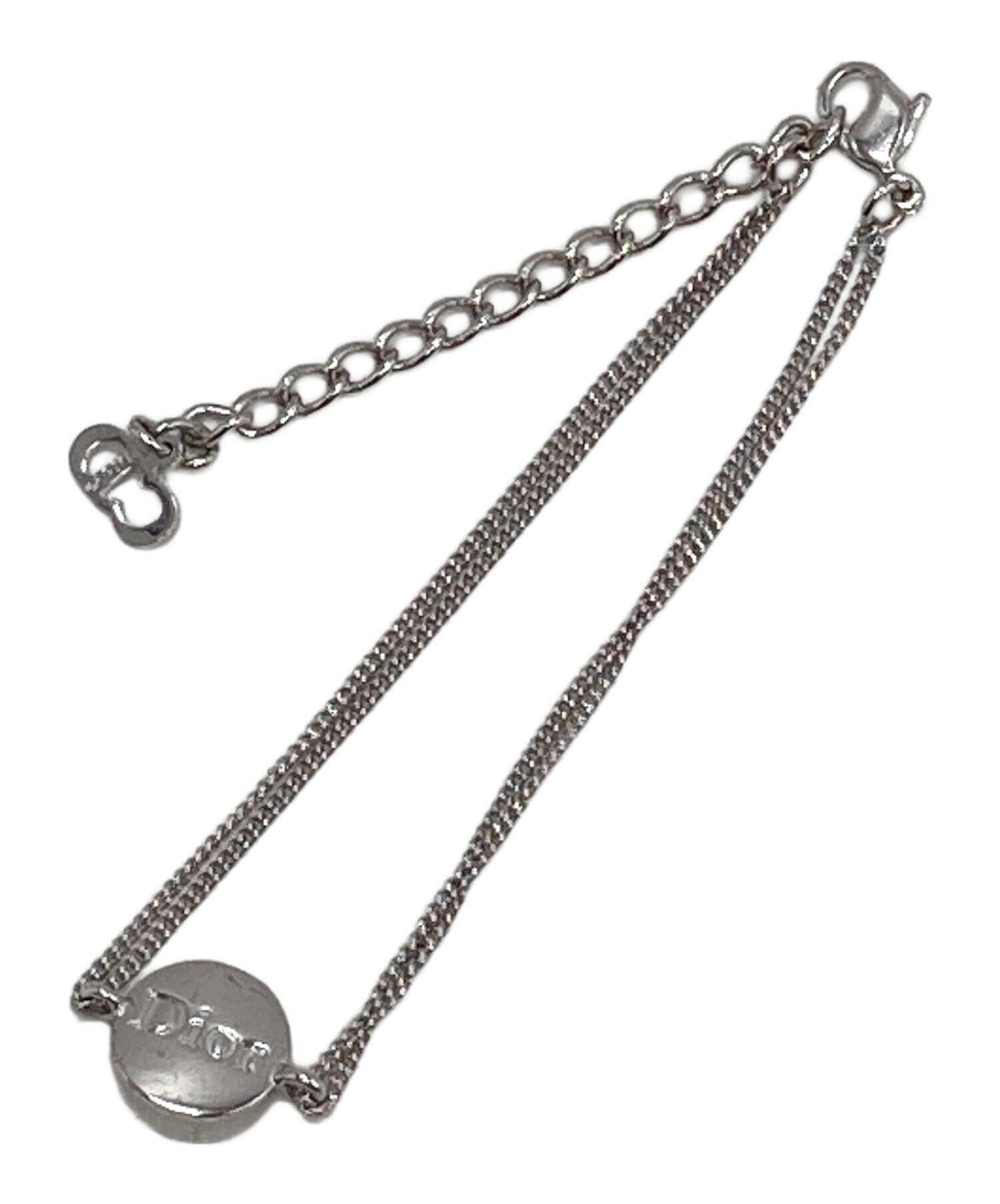中古・古着通販】Dior (ディオール) 2連チェーン ロゴブレスレット 