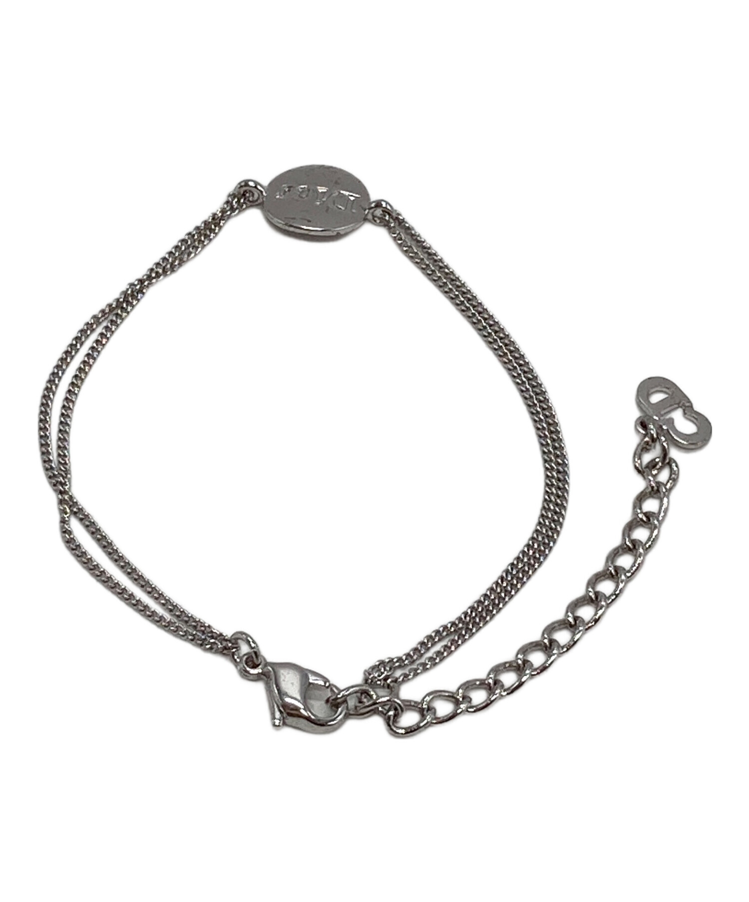 中古・古着通販】Dior (ディオール) 2連チェーン ロゴブレスレット 