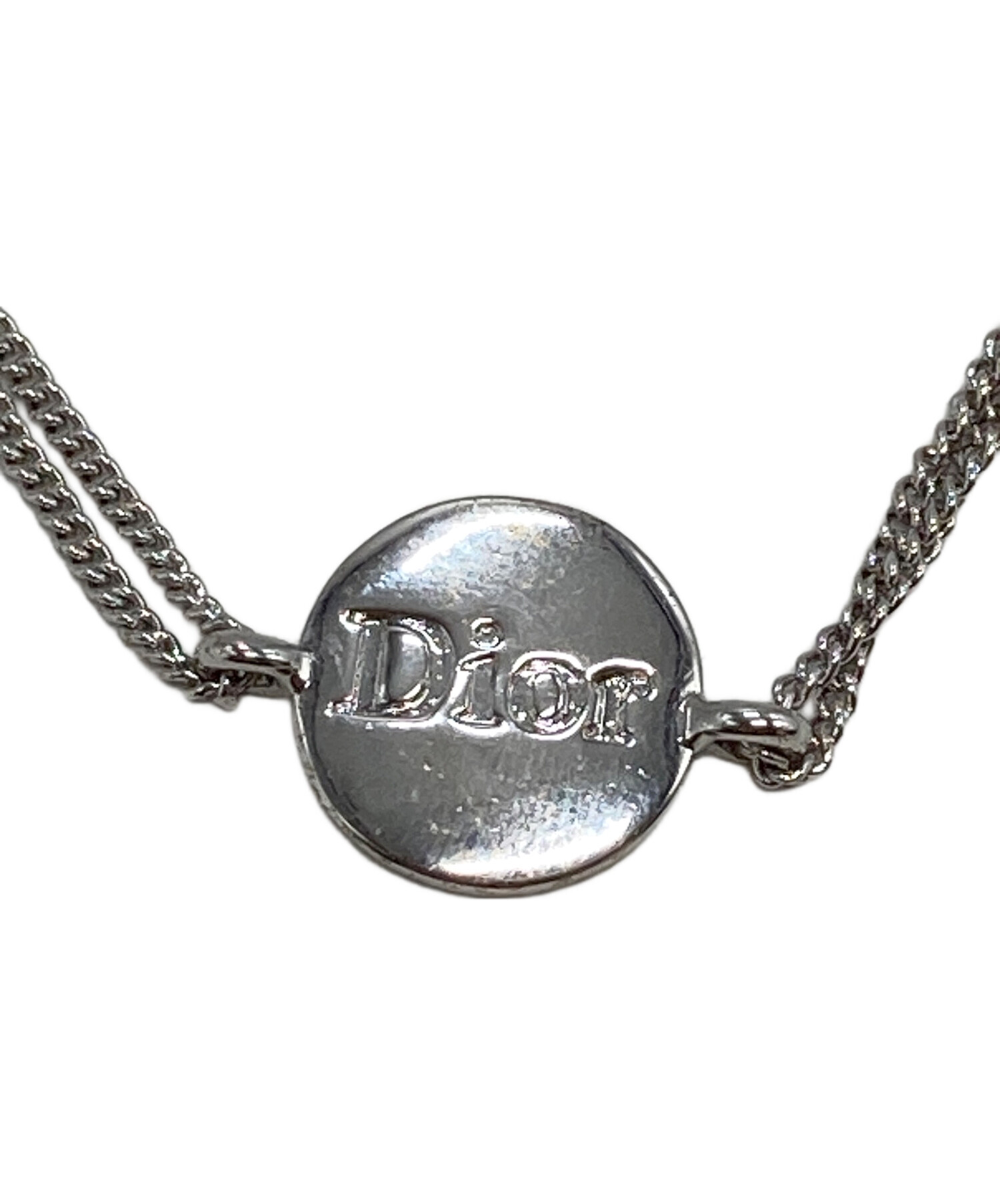 中古・古着通販】Dior (ディオール) 2連チェーン ロゴブレスレット 