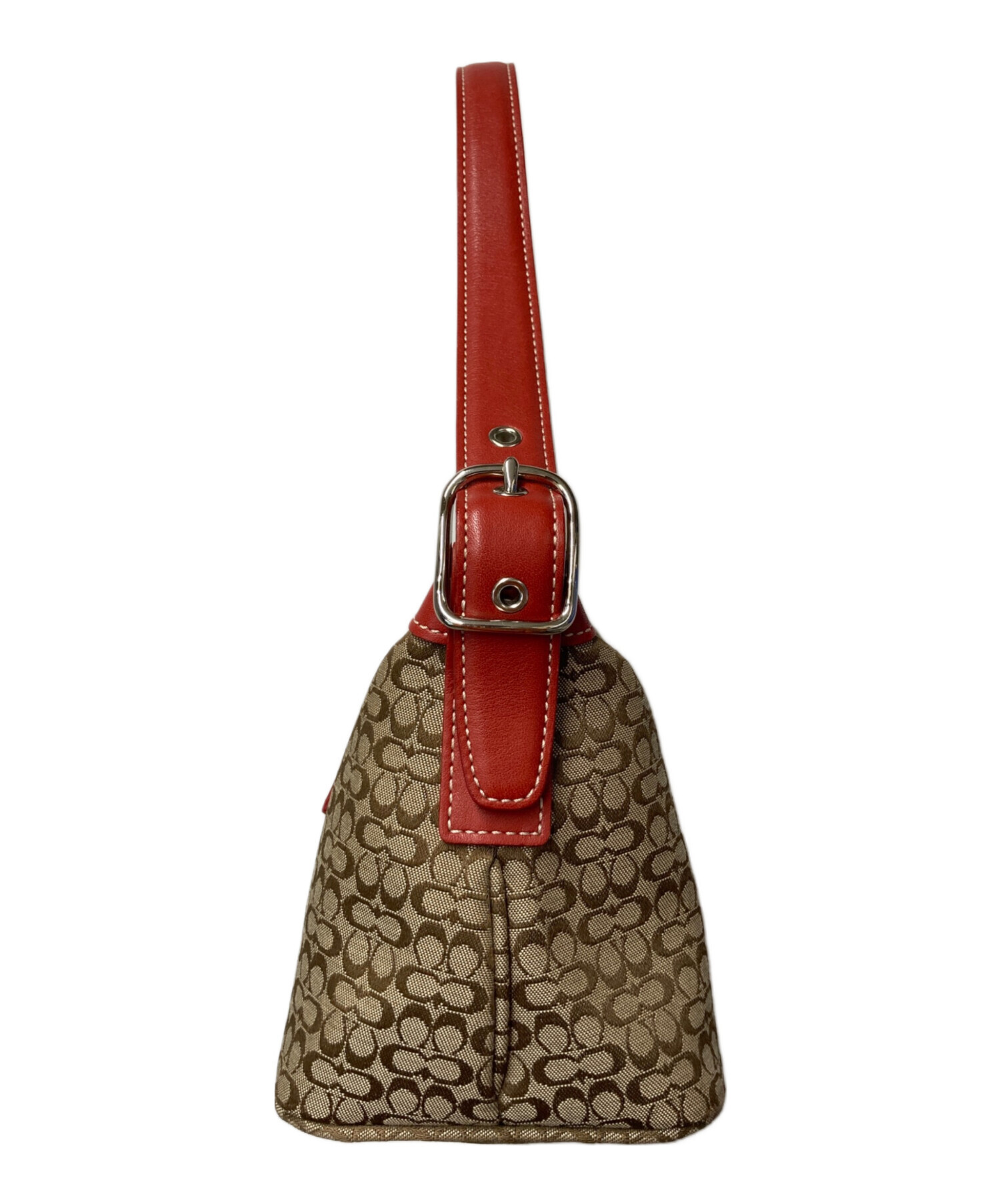 中古・古着通販】COACH (コーチ) ミニシグネチャーハンドバッグ