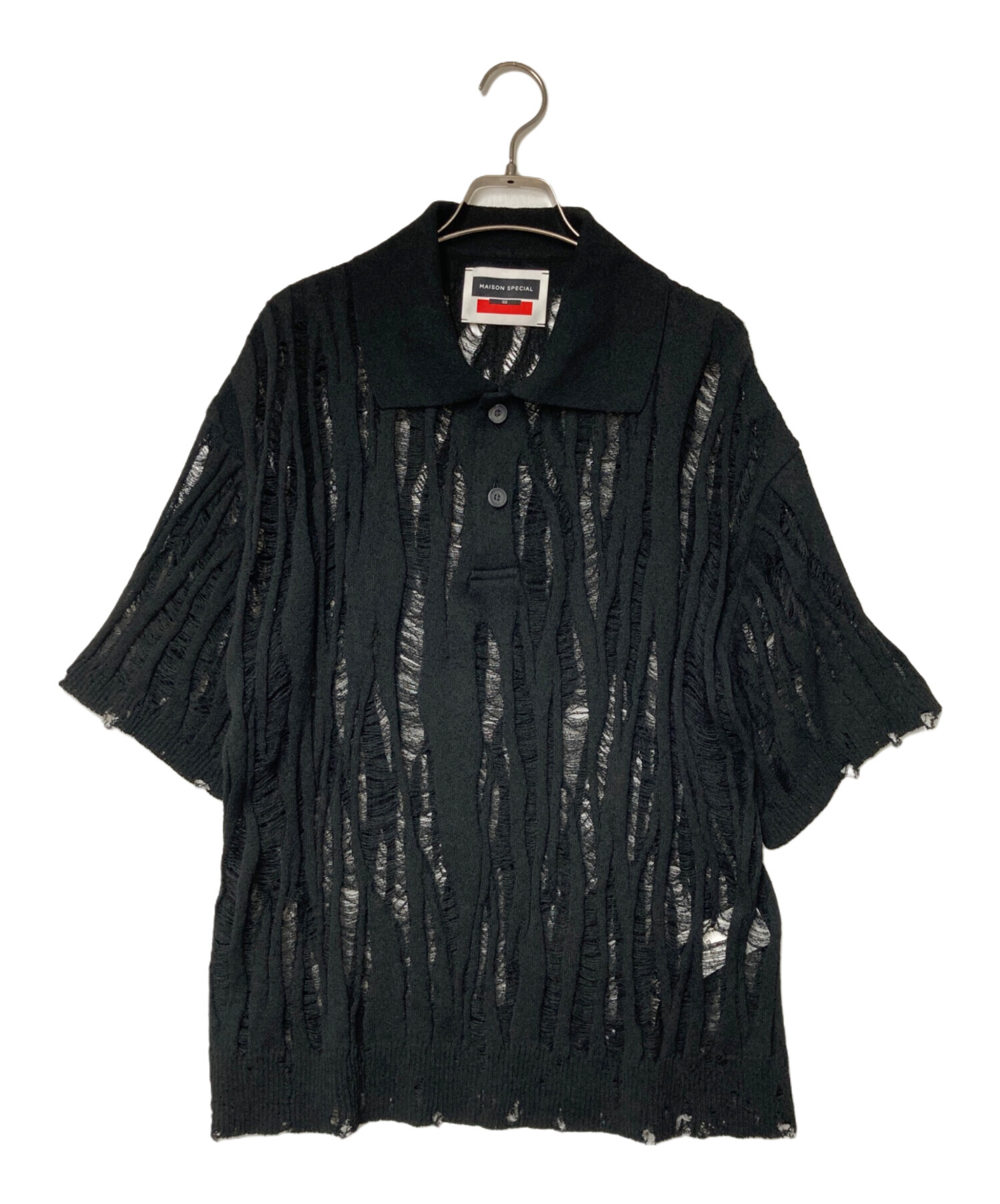 中古・古着通販】MAISON SPECIAL (メゾンスペシャル) Destroy Mesh 