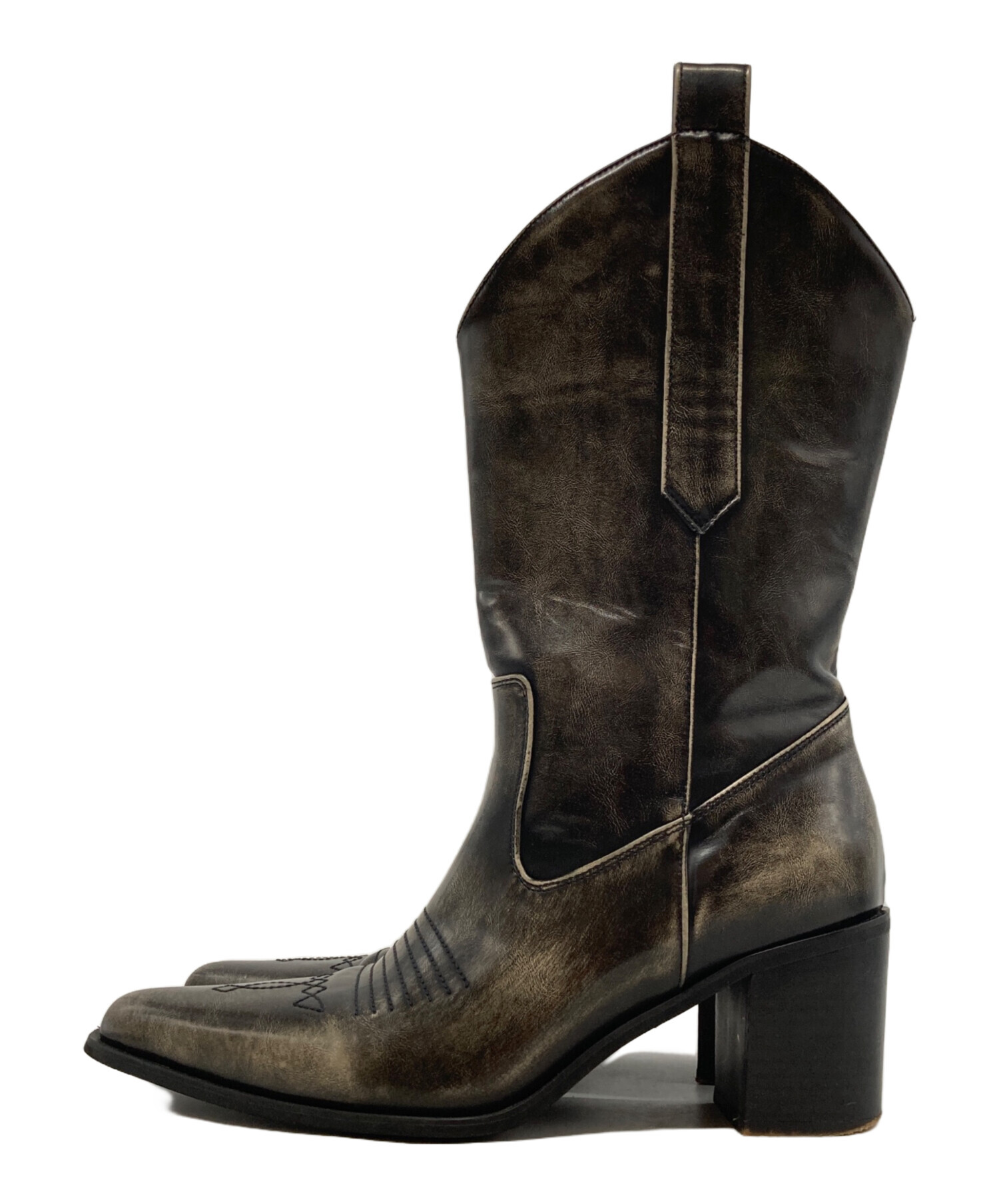 中古・古着通販】SLY (スライ) MIDDLE WESTERN ブーツ ポインテッド