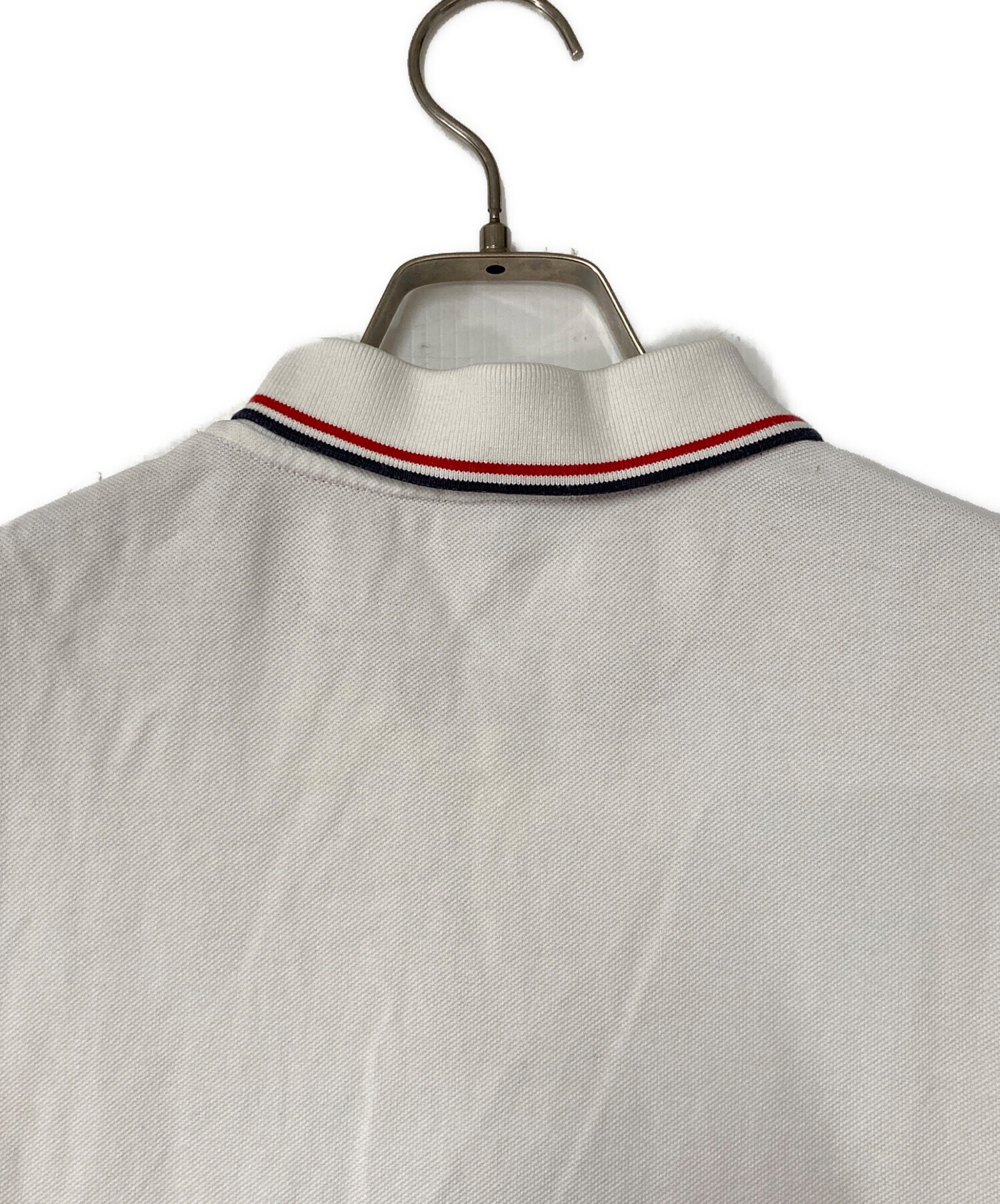 中古・古着通販】MONCLER (モンクレール) ポロシャツ ホワイト サイズ