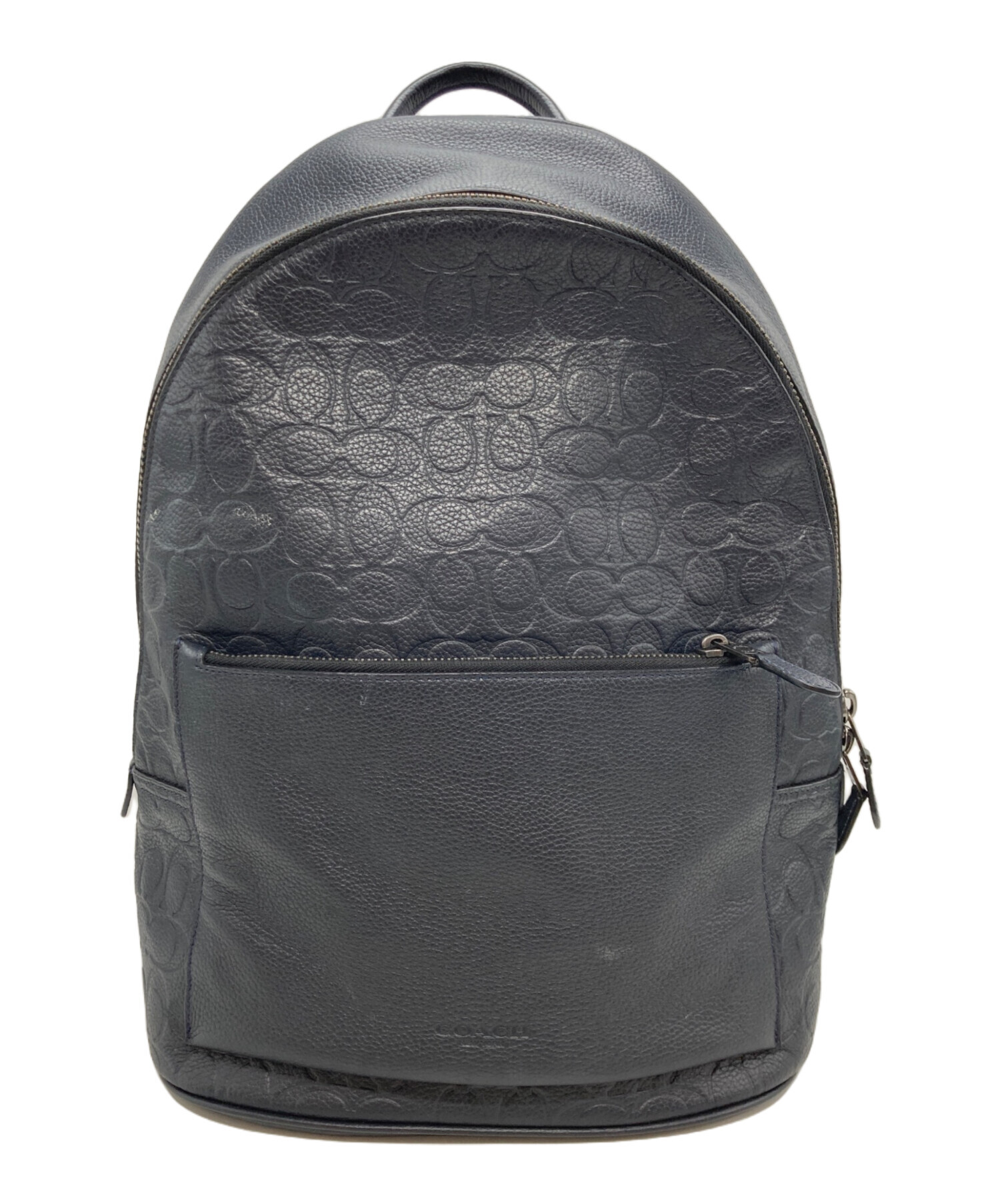 中古・古着通販】COACH (コーチ) シグネチャリュック C1071 ネイビー 