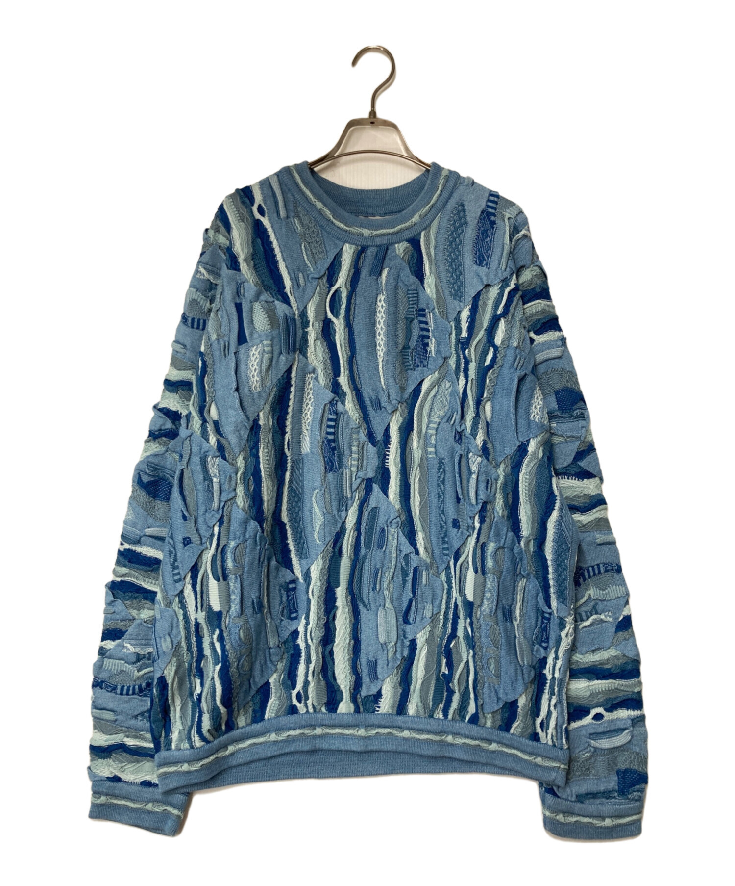 中古・古着通販】coogi BLUES (クージー) 3Dクルーネックニット ブルー 
