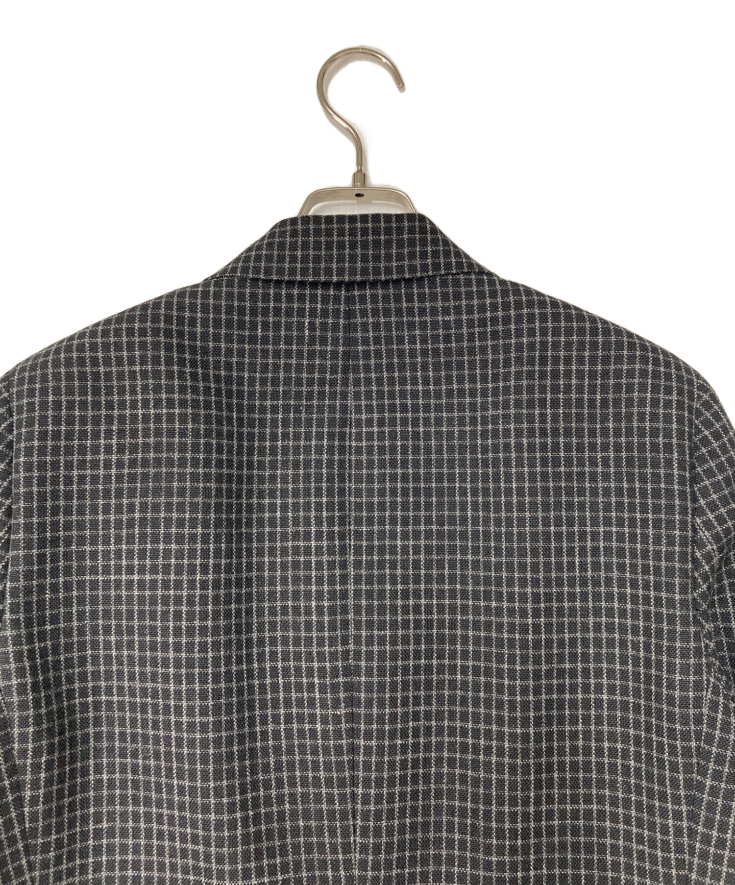 中古・古着通販】MARNI (マルニ) チェック柄チェスターコート ブラック