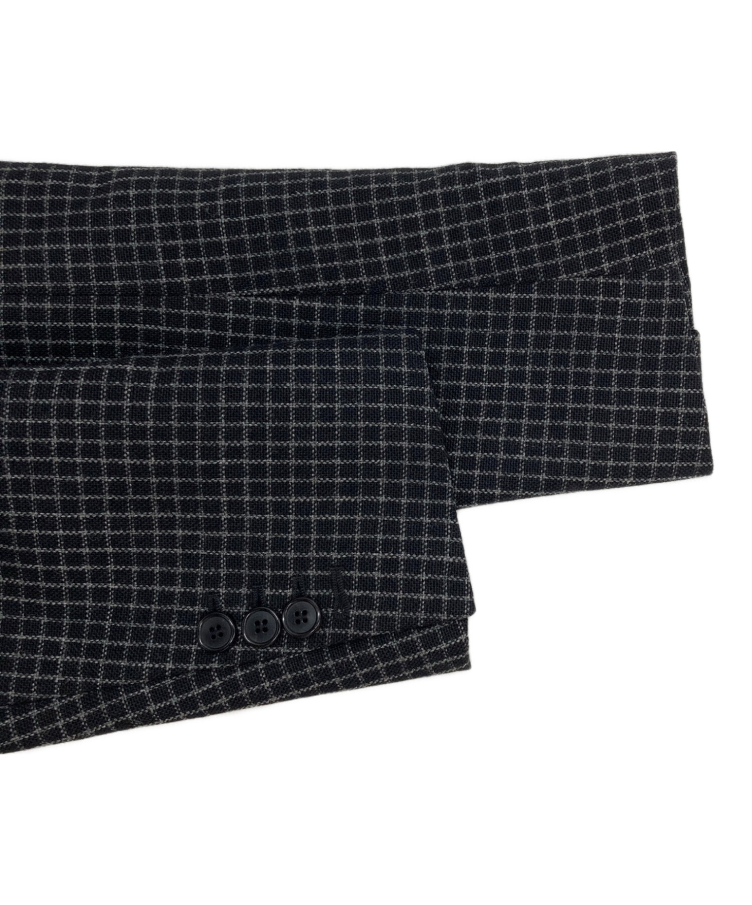 中古・古着通販】MARNI (マルニ) チェック柄チェスターコート ブラック