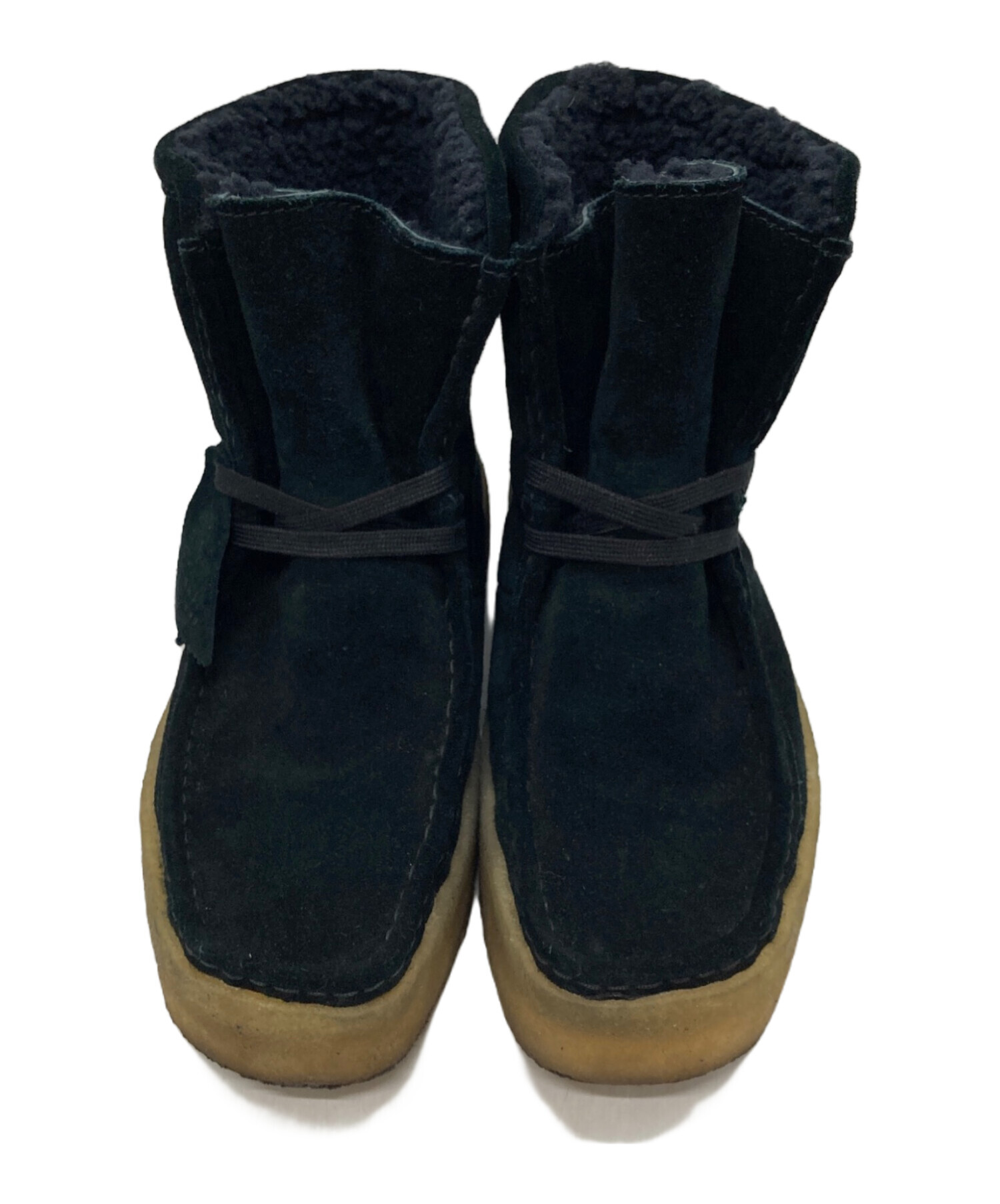 中古・古着通販】CLARKS (クラークス) ムートンブーツ ブラック サイズ