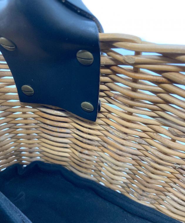 中古・古着通販】ebagos (エバゴス) オイルショルダーミニ 紅籐 BLACK