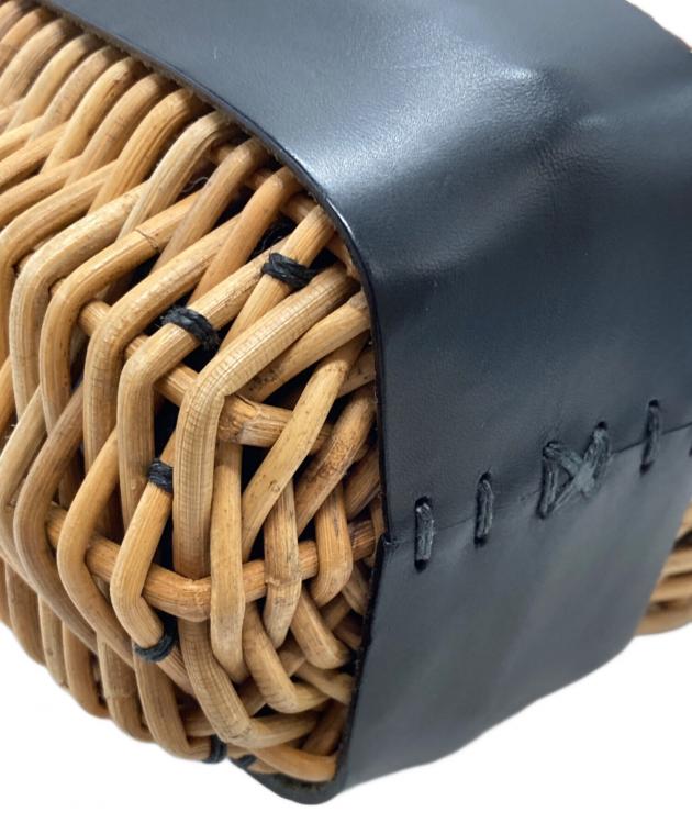 中古・古着通販】ebagos (エバゴス) オイルショルダーミニ 紅籐 BLACK