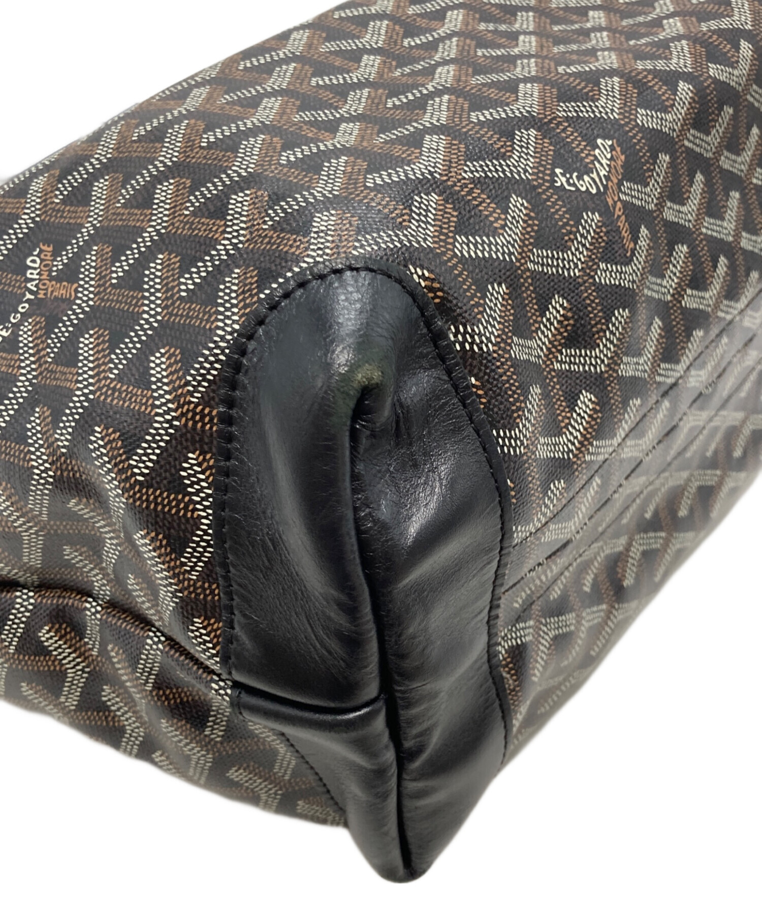 中古・古着通販】GOYARD (ゴヤール) ベルシャスPM ブラック×ブラウン 