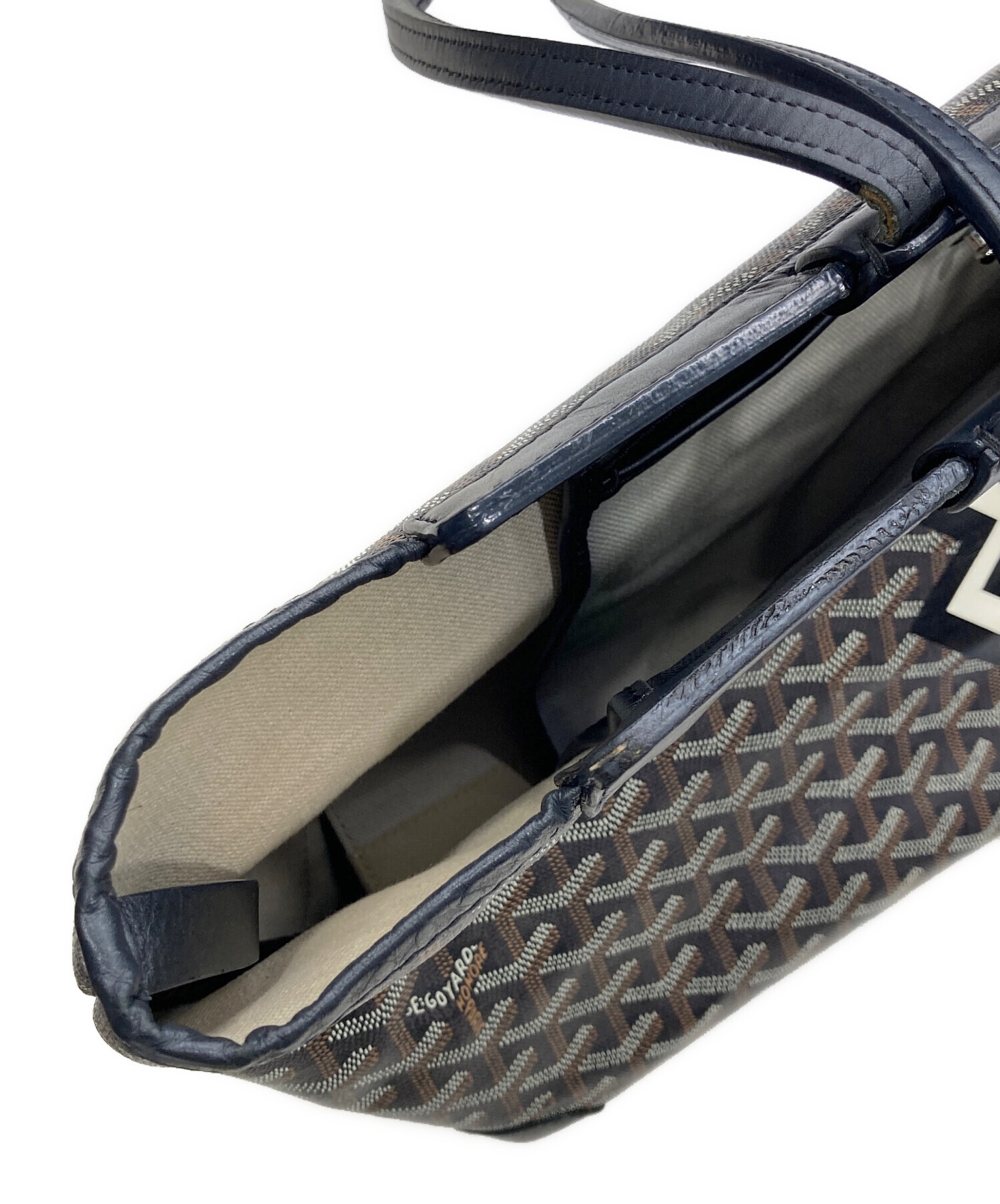 中古・古着通販】GOYARD (ゴヤール) ベルシャスPM ブラック×ブラウン 