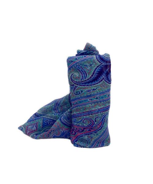 中古・古着通販】ETRO (エトロ) ペイズリー柄シルクストール ブルー