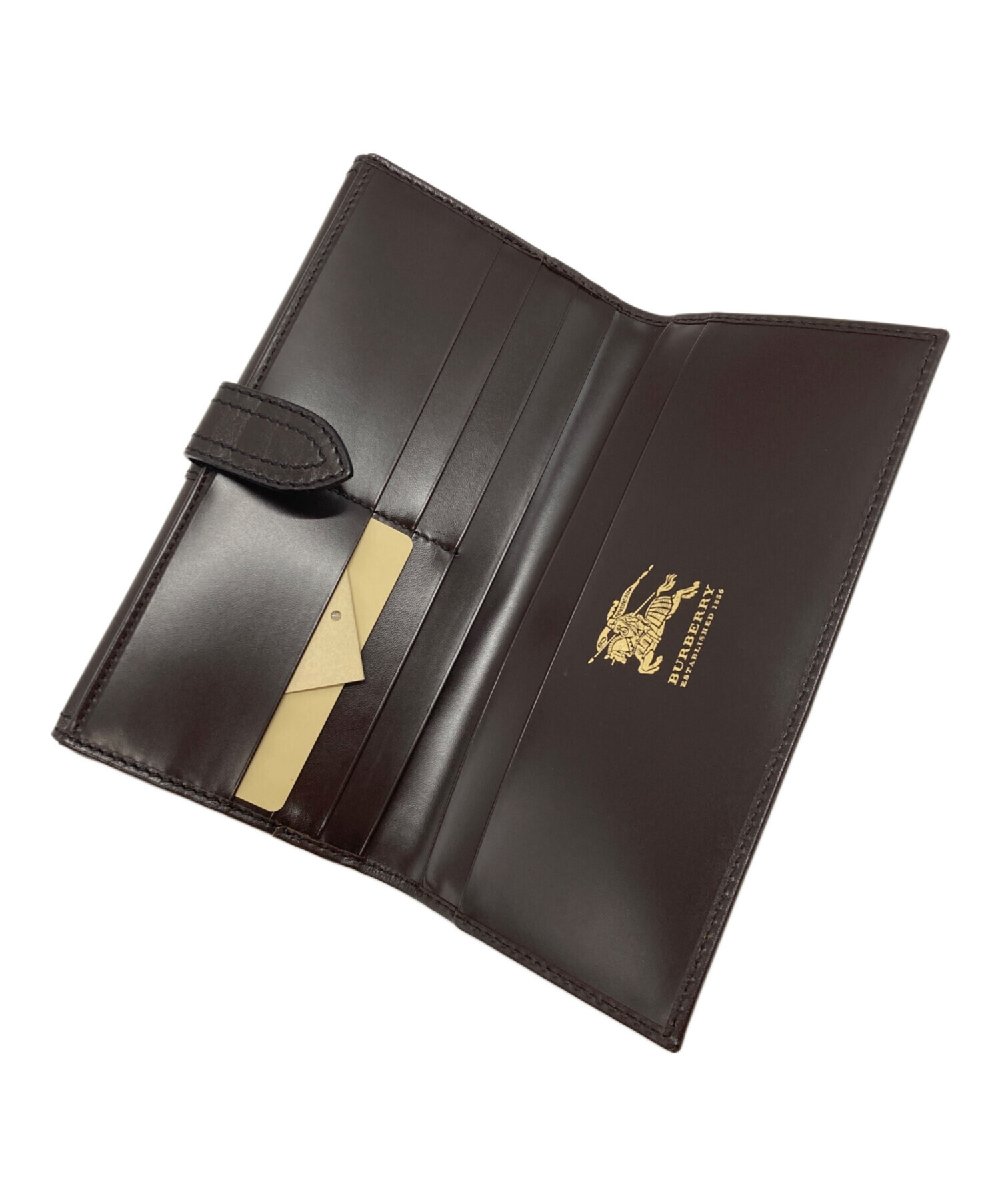 中古・古着通販】BURBERRY (バーバリー) ホースロゴノバチェック長財布 