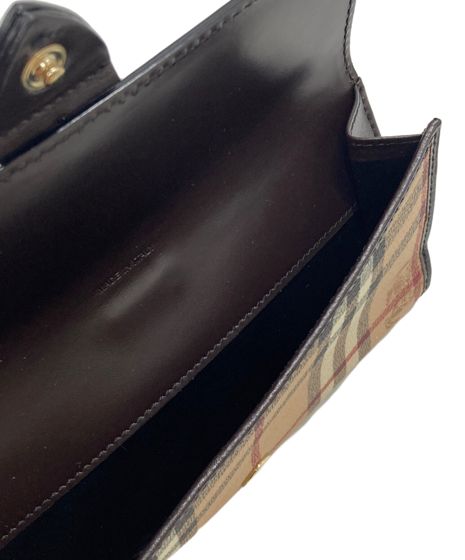 中古・古着通販】BURBERRY (バーバリー) ホースロゴノバチェック長財布 